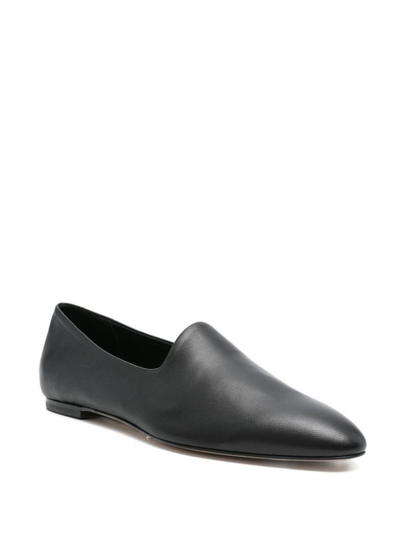 Aeyde Vanna pointed-toe leather loafers outlook