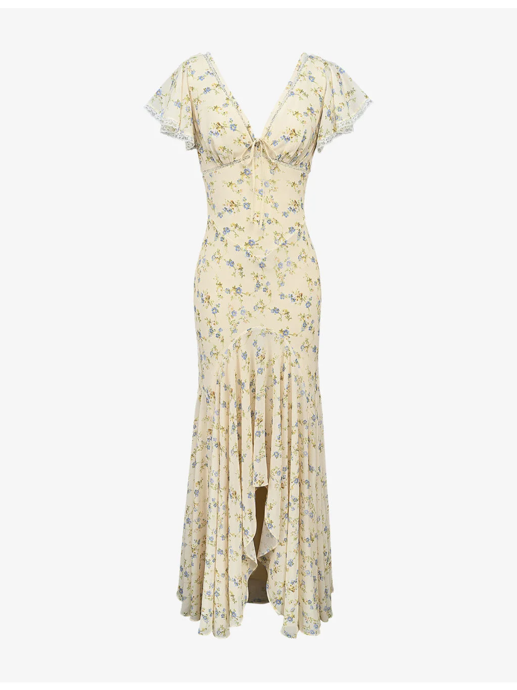 Amina Print Georgette Maxi Tea Dress - 1