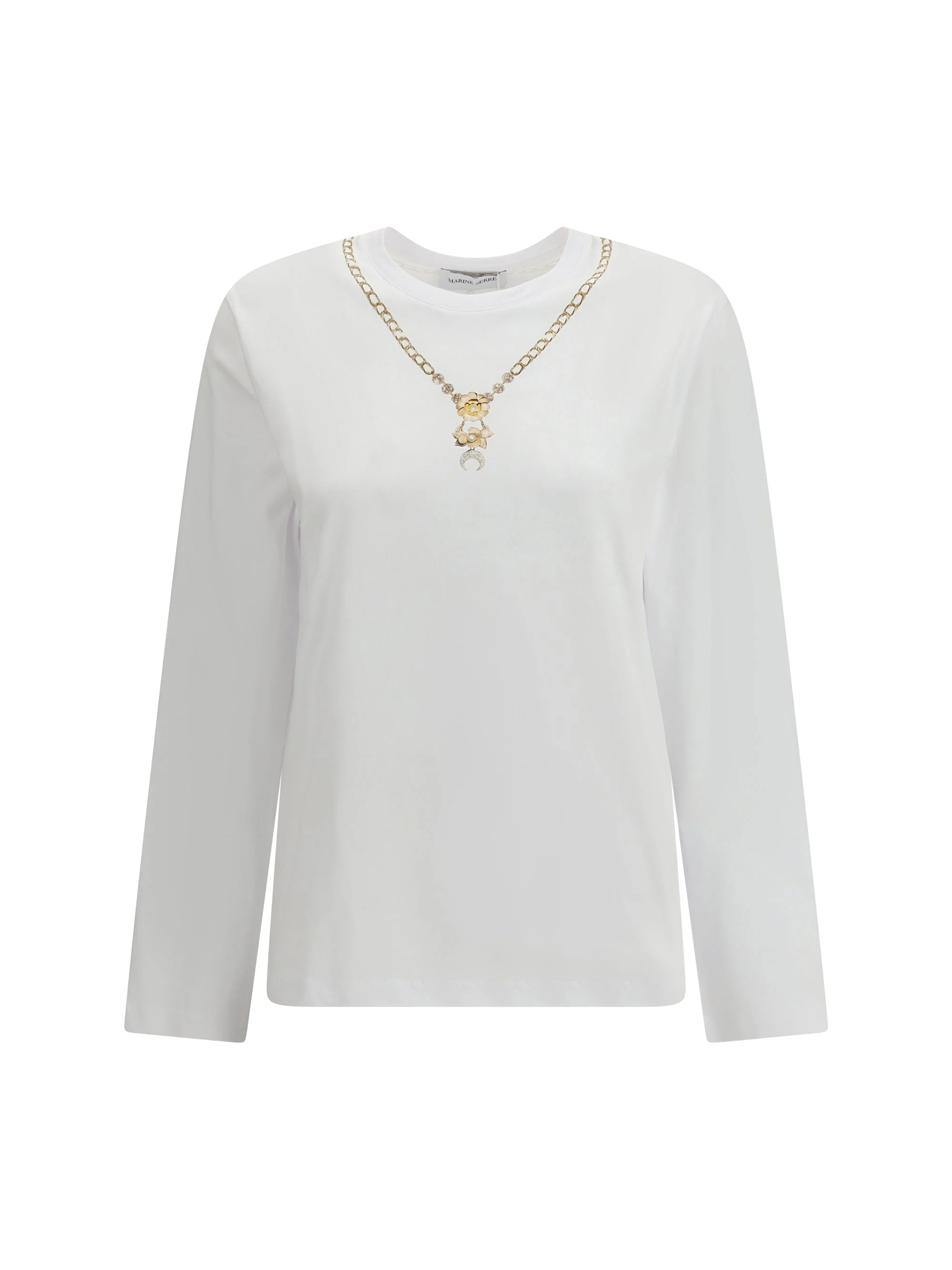 Marine Serre Women Trompe L’Œil Jewelry Long-Sleeve T-Shirt - 1