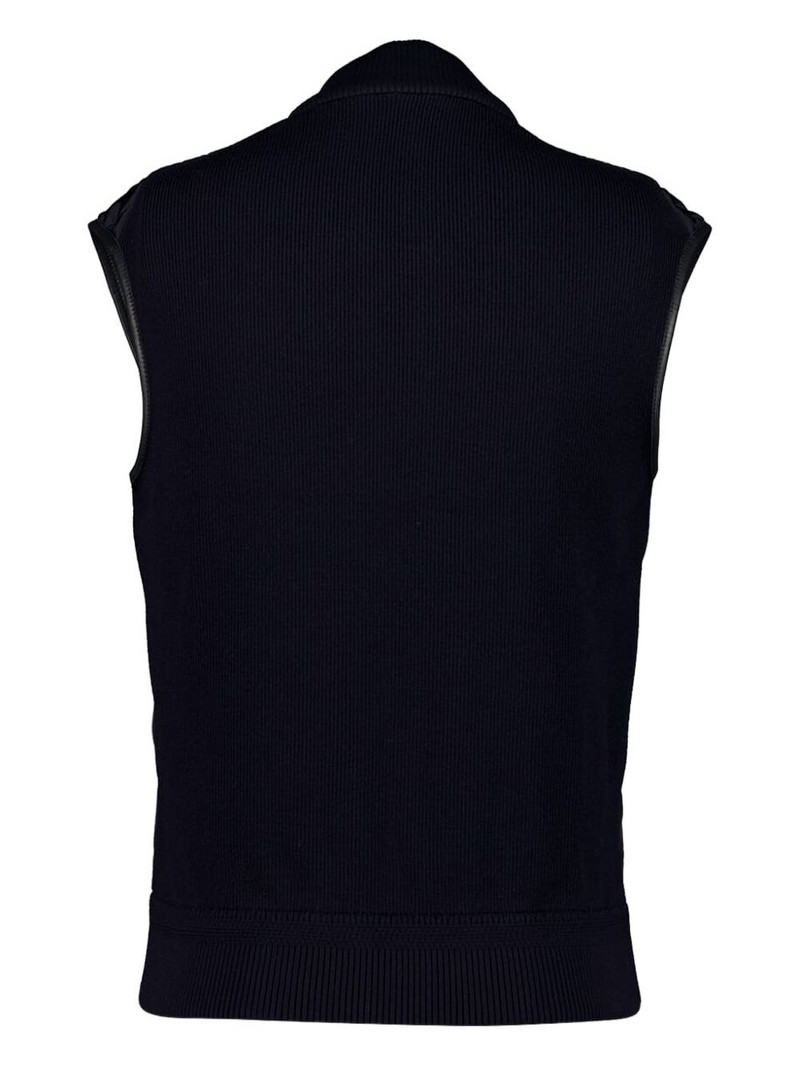 TOM FORD diamond-quilted leather-trim gilet outlook