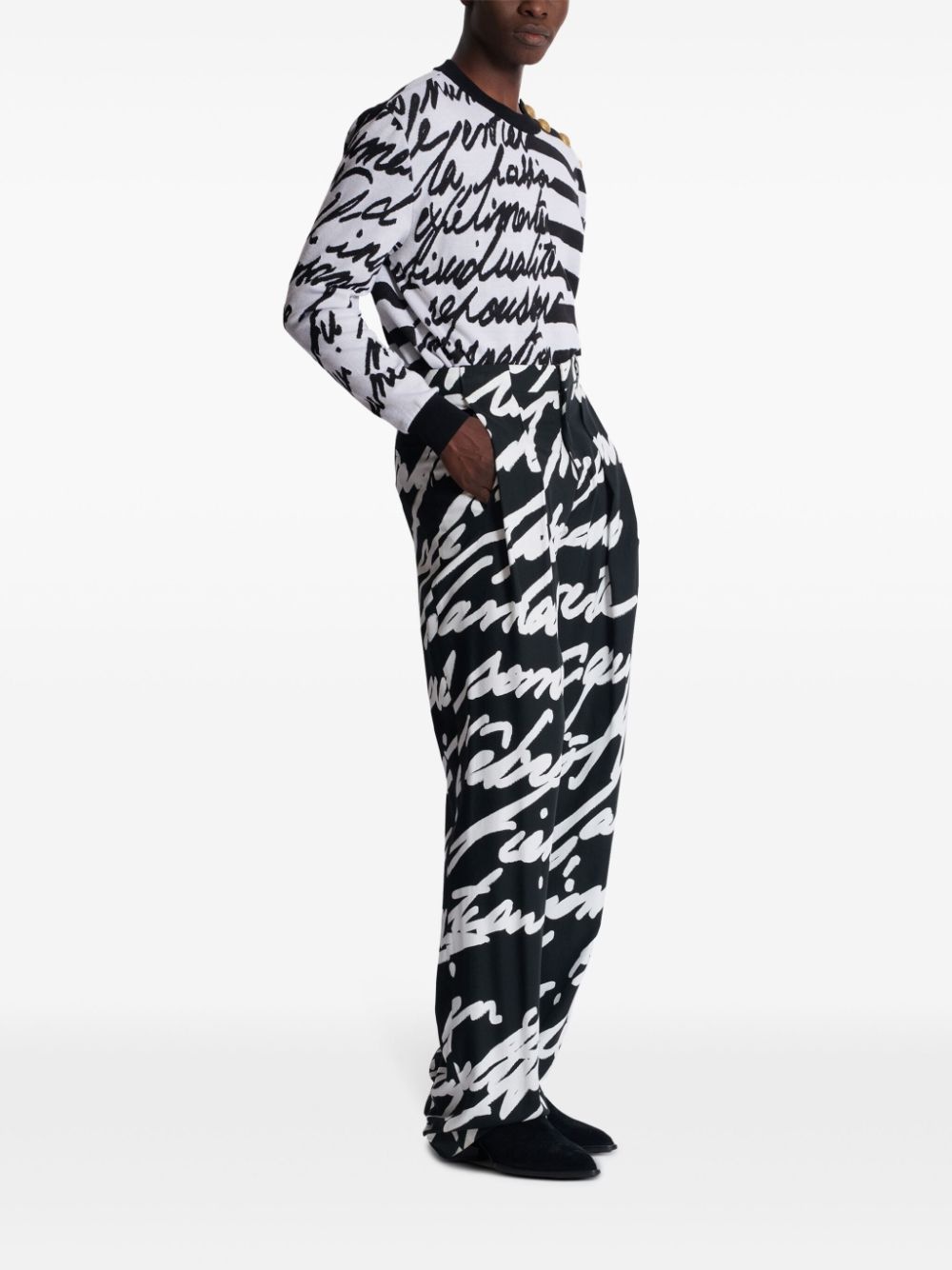 Love Letter pleated trousers - 3