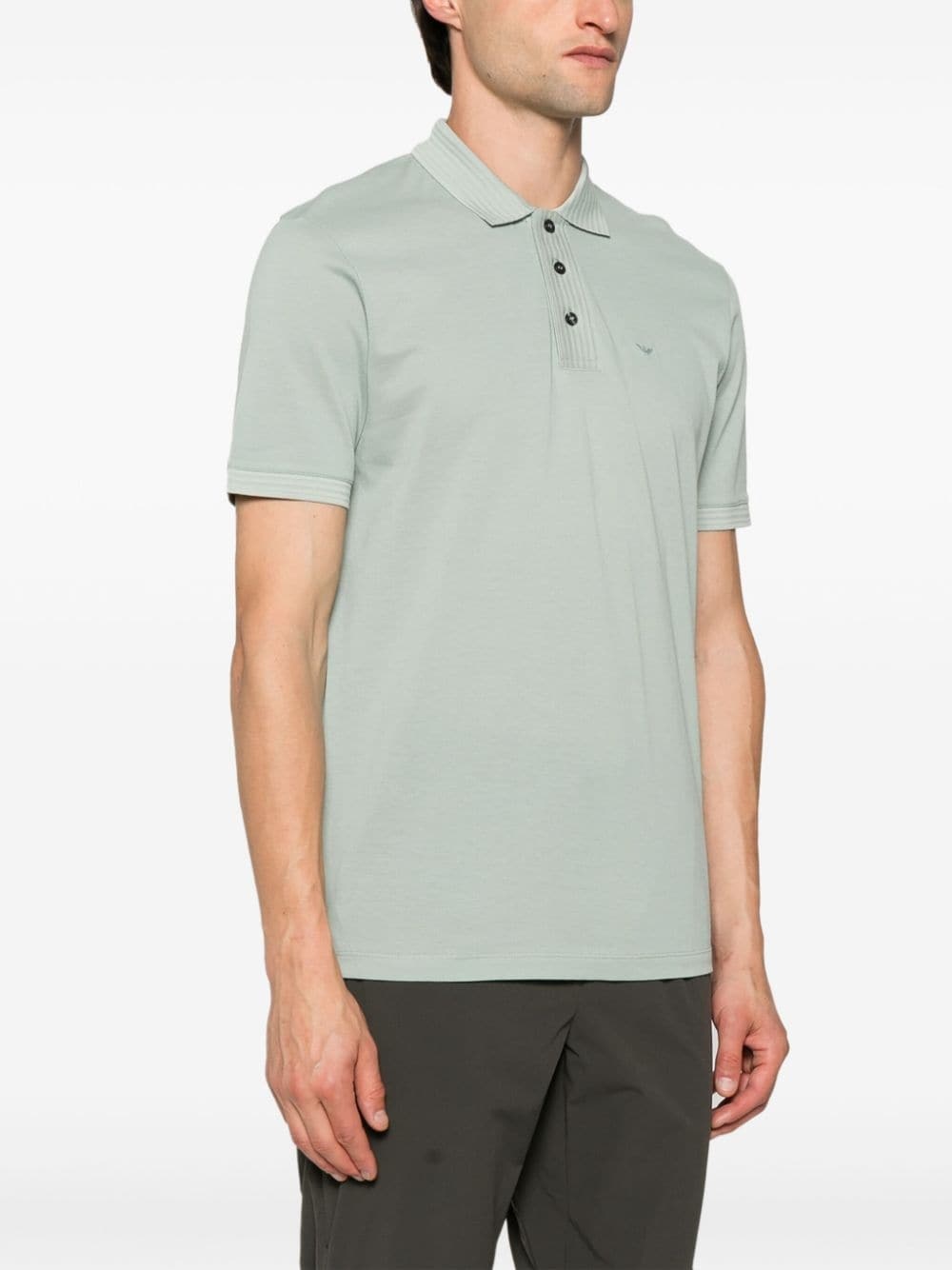 logo-embroidered cotton polo shirt - 3