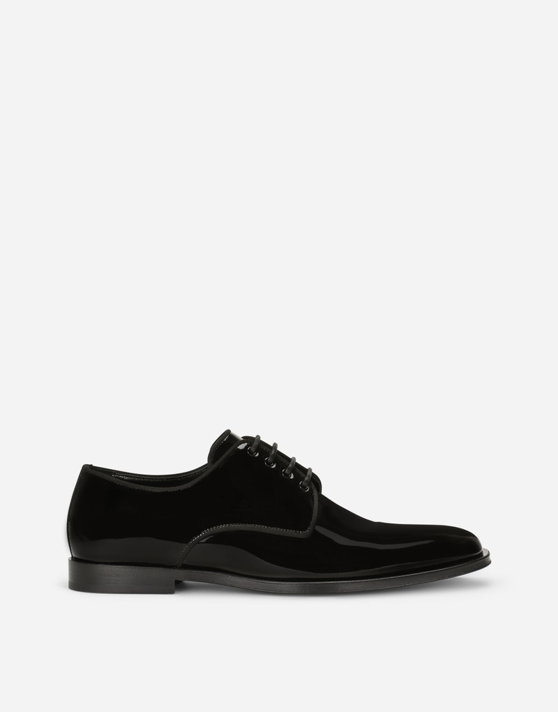 Glossy patent leather derby shoes 1