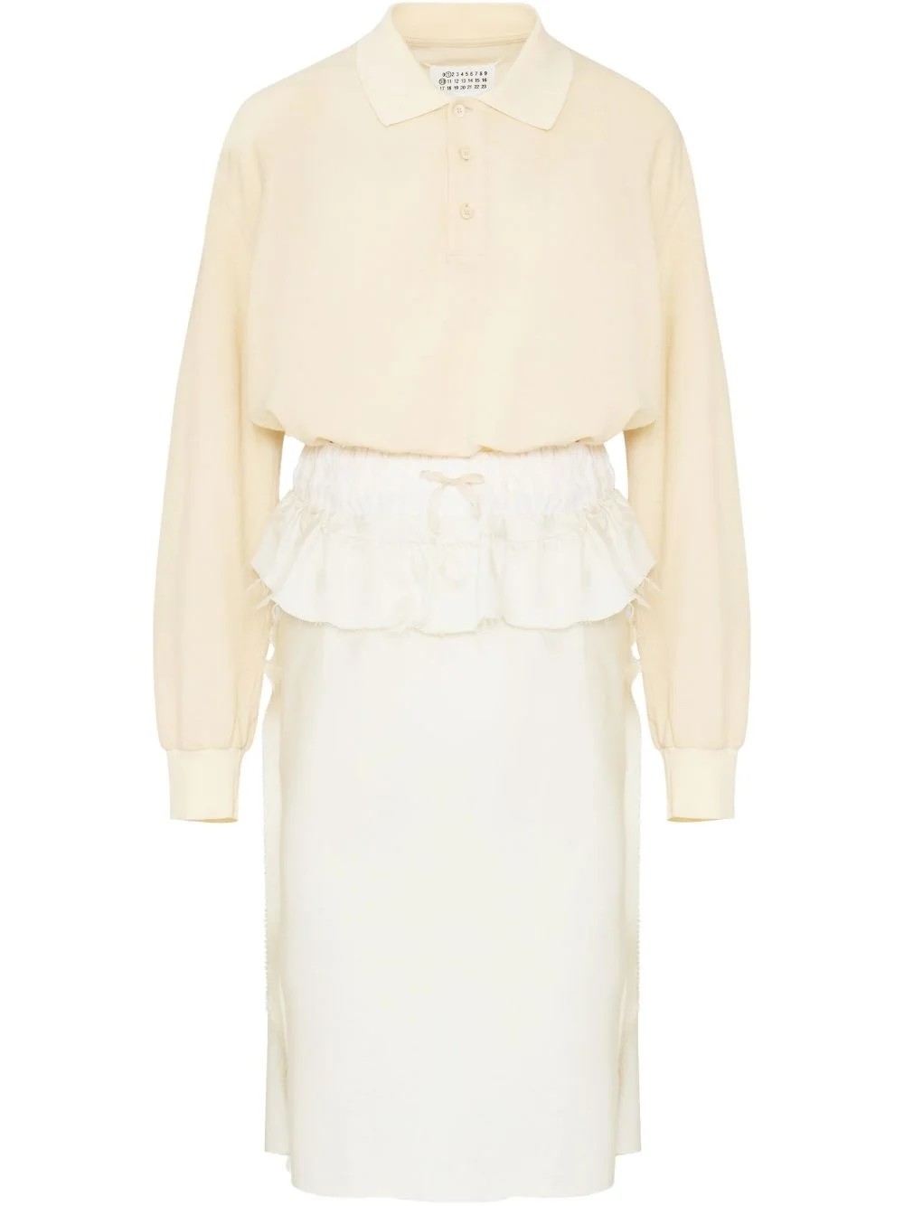 long-sleeved midi dress - 1