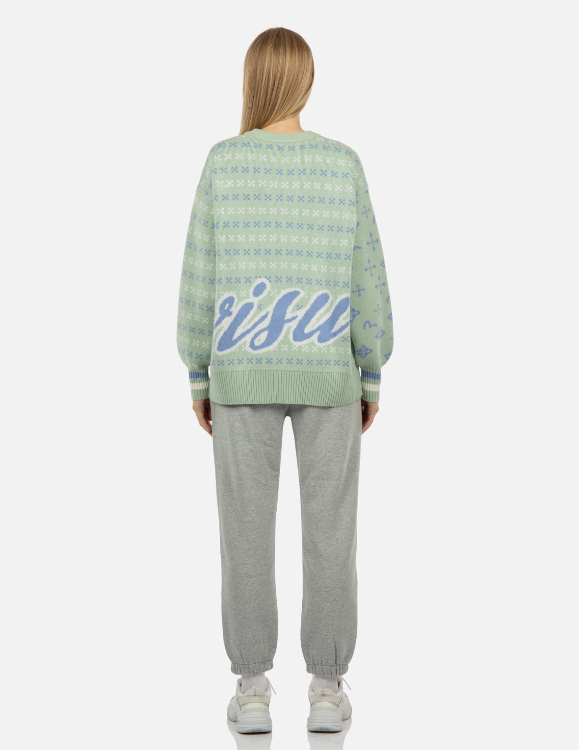 Logo Calligraphy Jacquard Knitted Sweater - 6