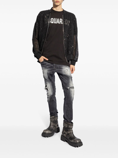 DSQUARED2 distressed straight-leg jeans outlook