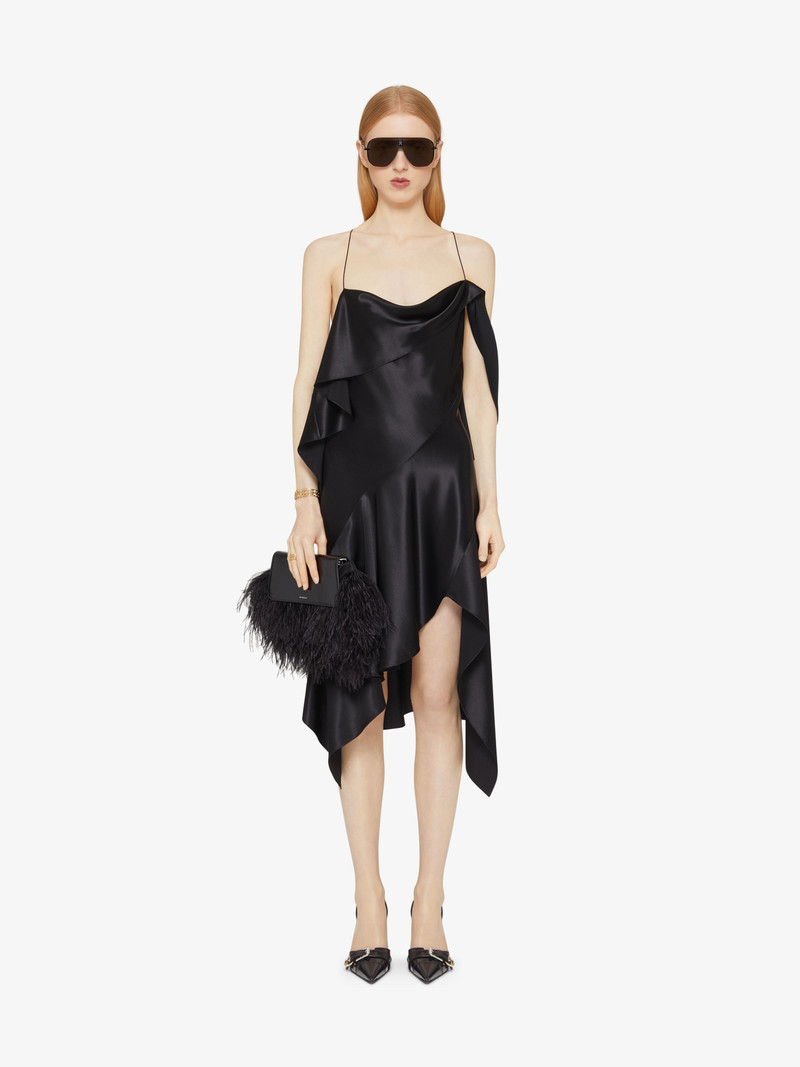 Givenchy ASYMMETRIC DRAPED DRESS IN SATIN outlook