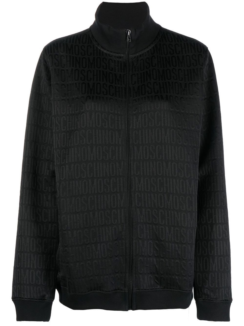 all-over debossed logo sweatshirt - 1