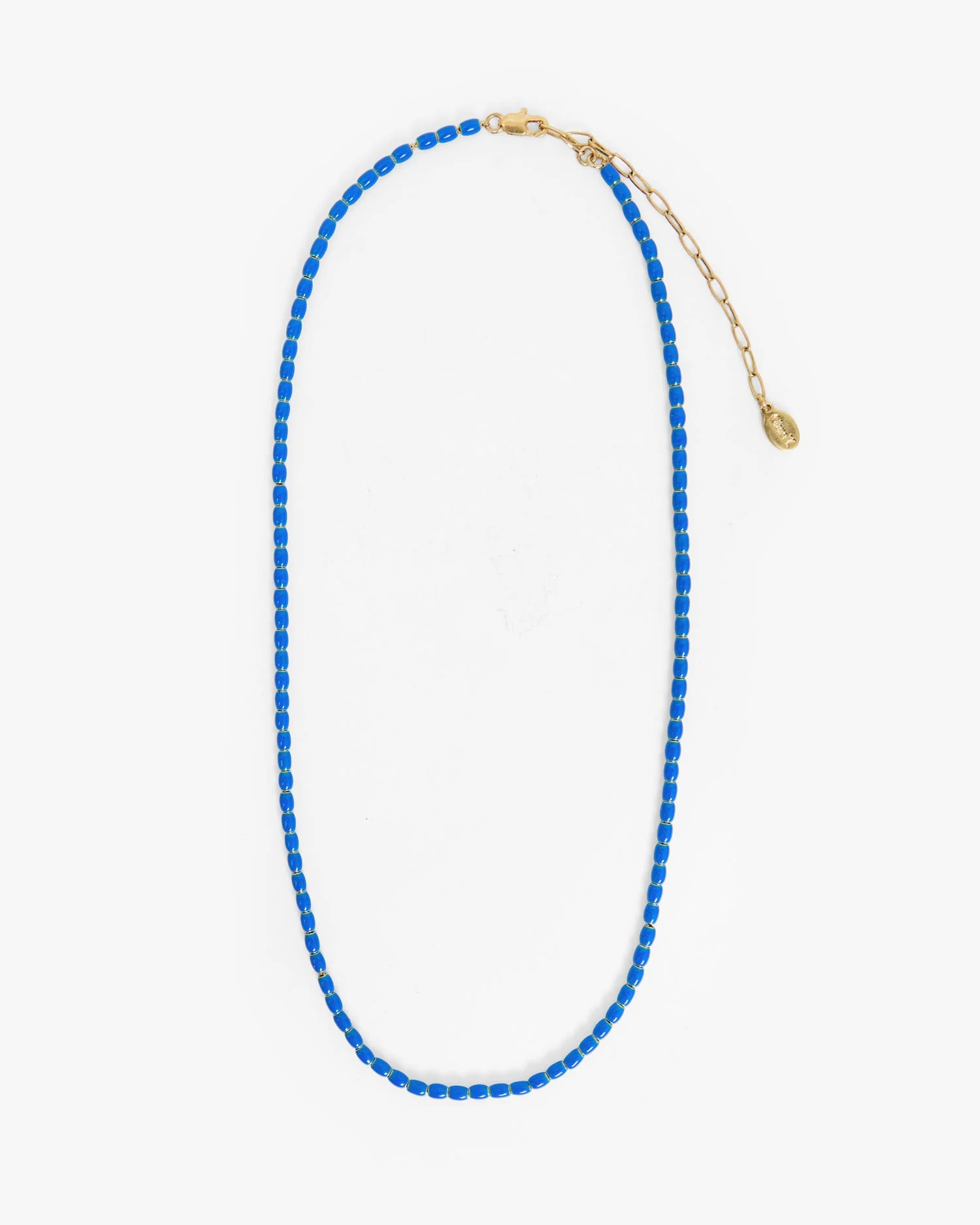 Enamel Barrel Chain Necklace - 18 in - 1