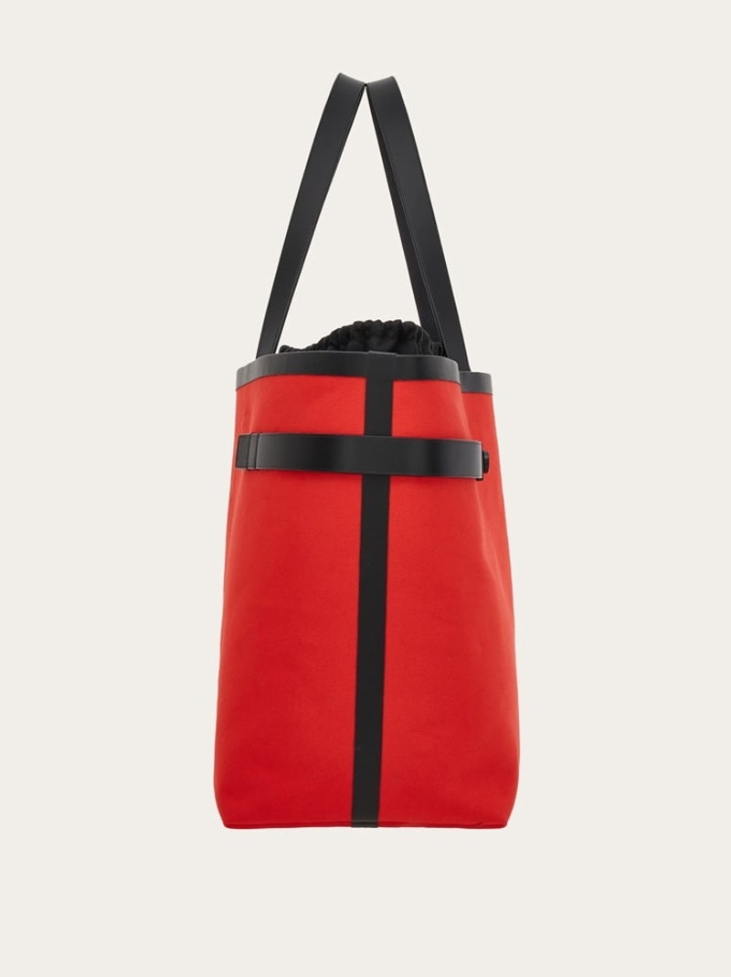 FERRAGAMO TOTE BAG WITH GANCINI BUCKLES (L) outlook