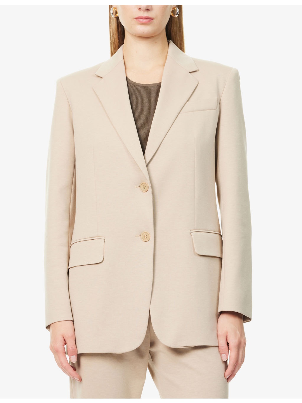 Messina Notch-Lapels Stretch-Woven Blazer - 3