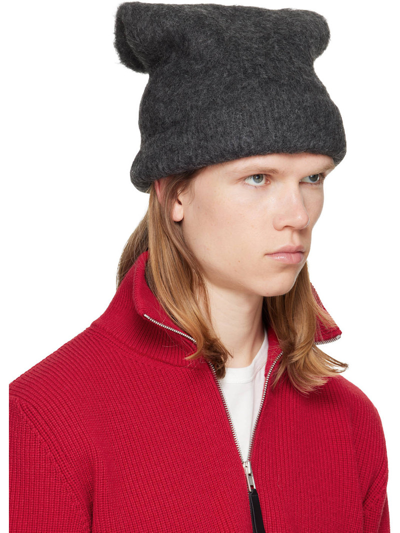 Maison Margiela Gray Wool Beanie outlook
