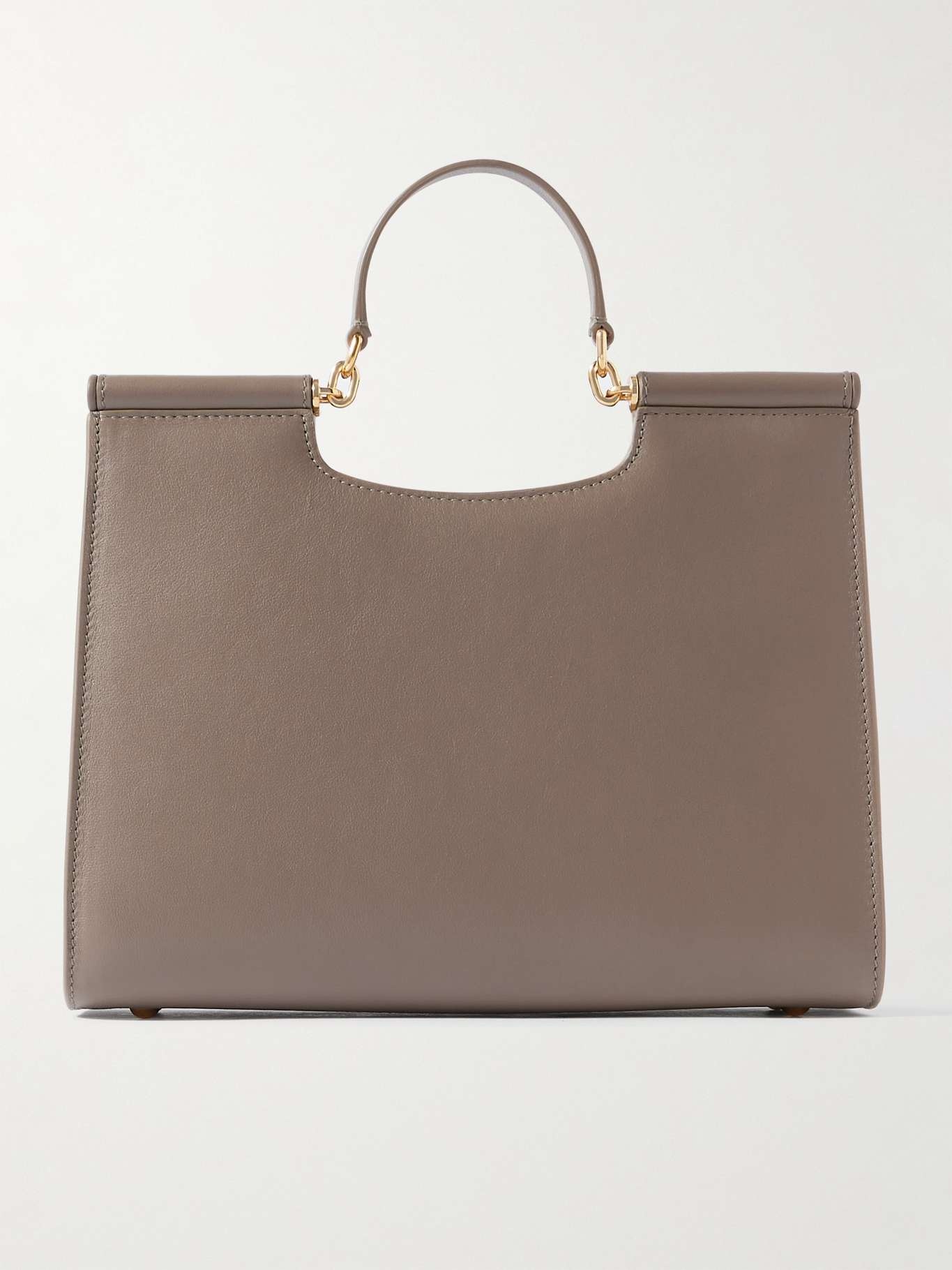Dolce & Gabbana Sicily Shopper small leather tote Taupe