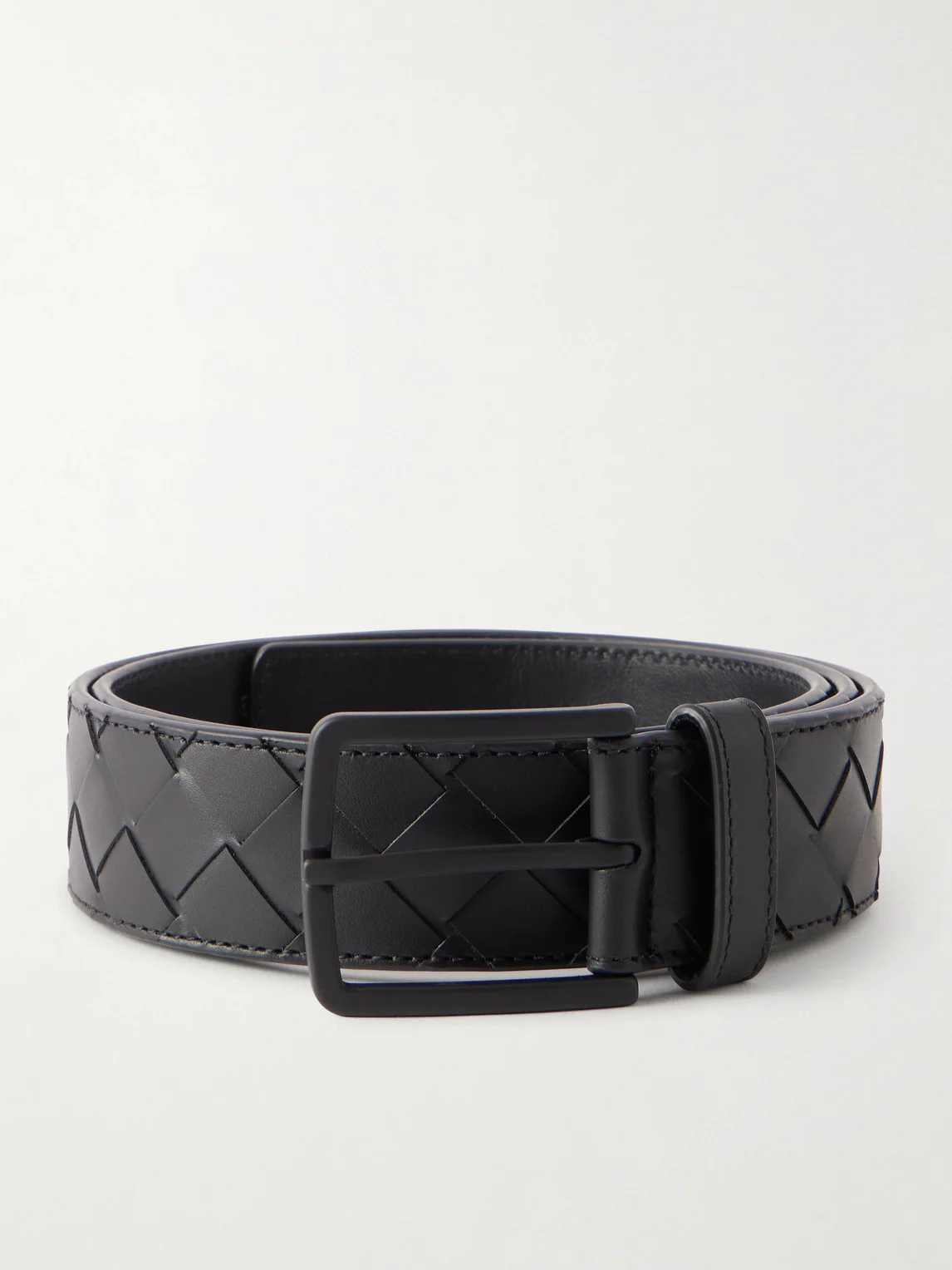 3.5cm Intrecciato Leather Belt - 1