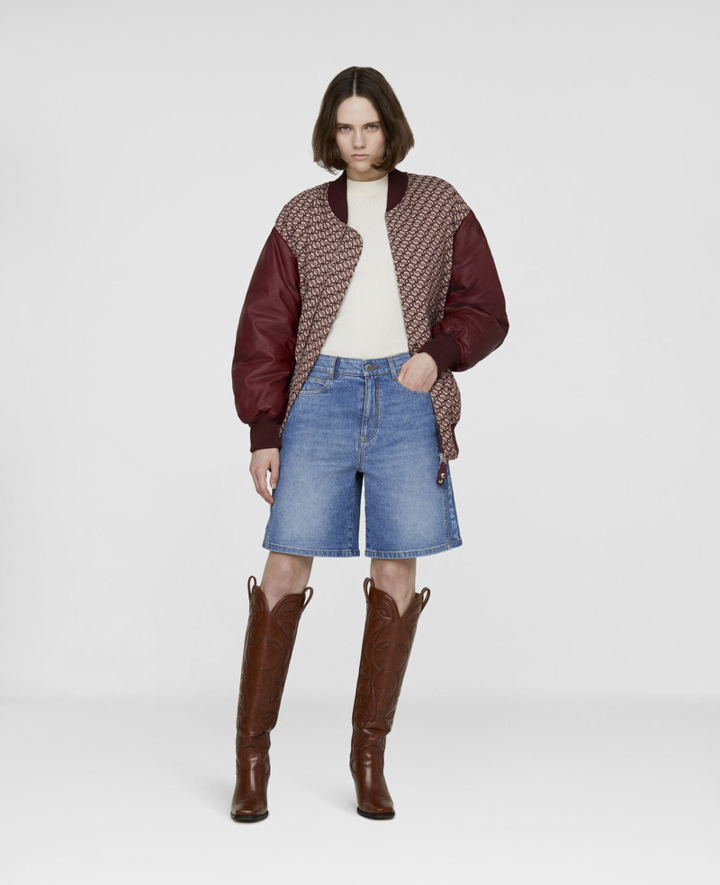 Stella McCartney Logo Denim Bermuda Shorts outlook