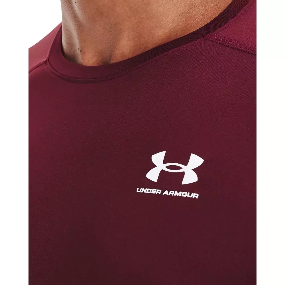 Men's Red/White HeatGearÂ® Short Sleeve Tee - 3