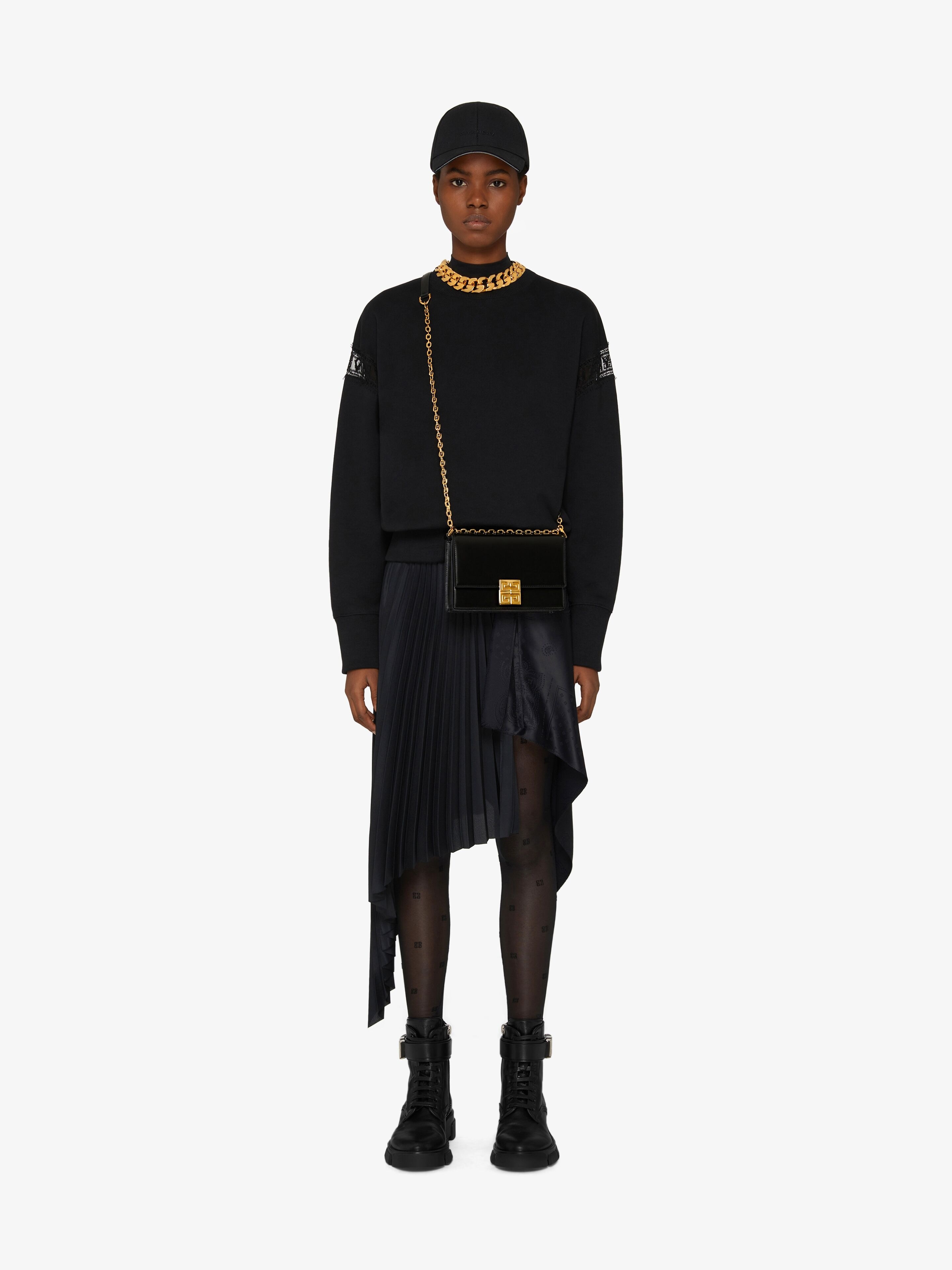 GIVENCHY SWEATSHIRT WITH LACE WEBBING - 2