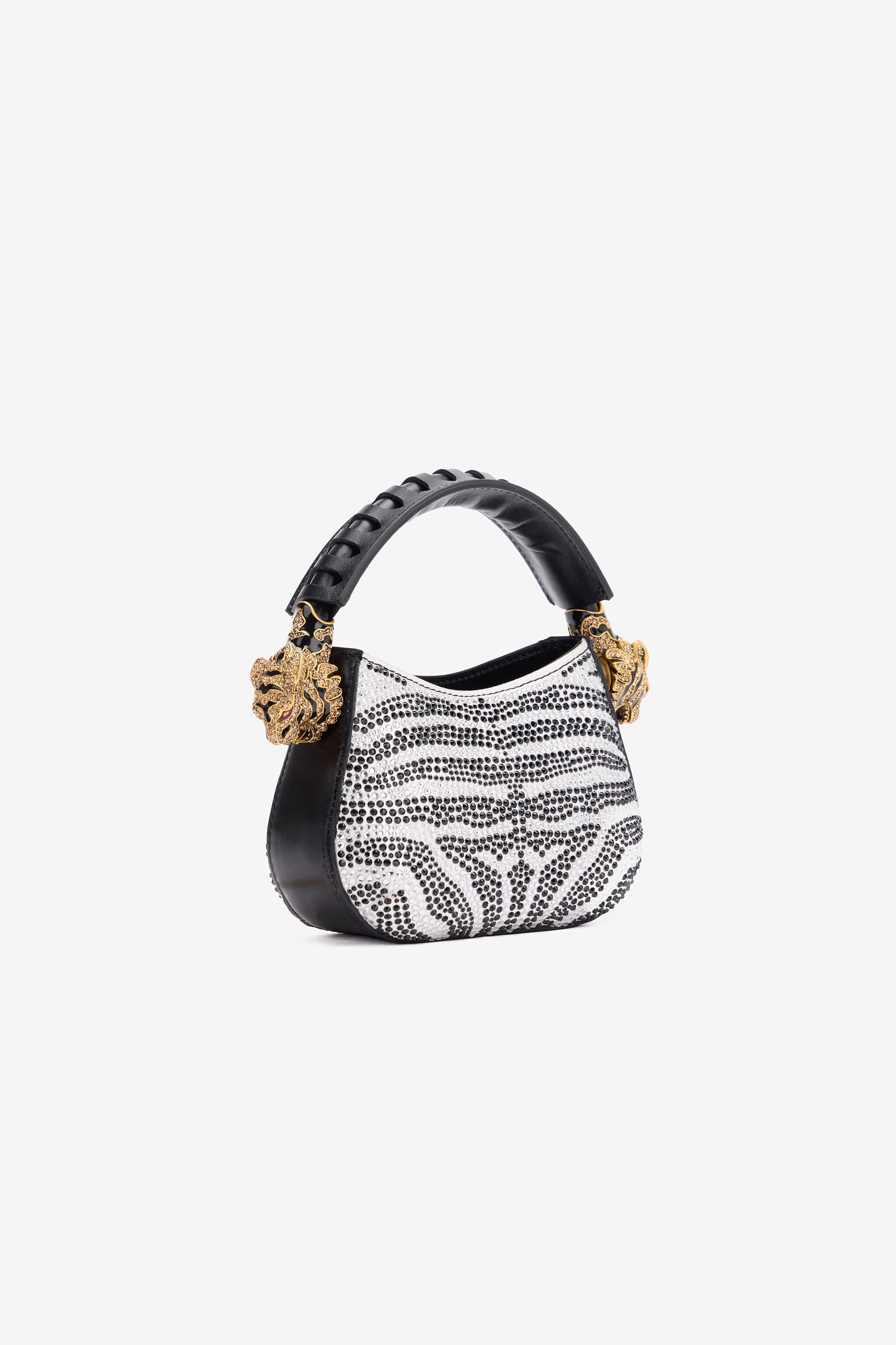 Mini Roar Bag With Rhinestoned Zebra Pattern - 5