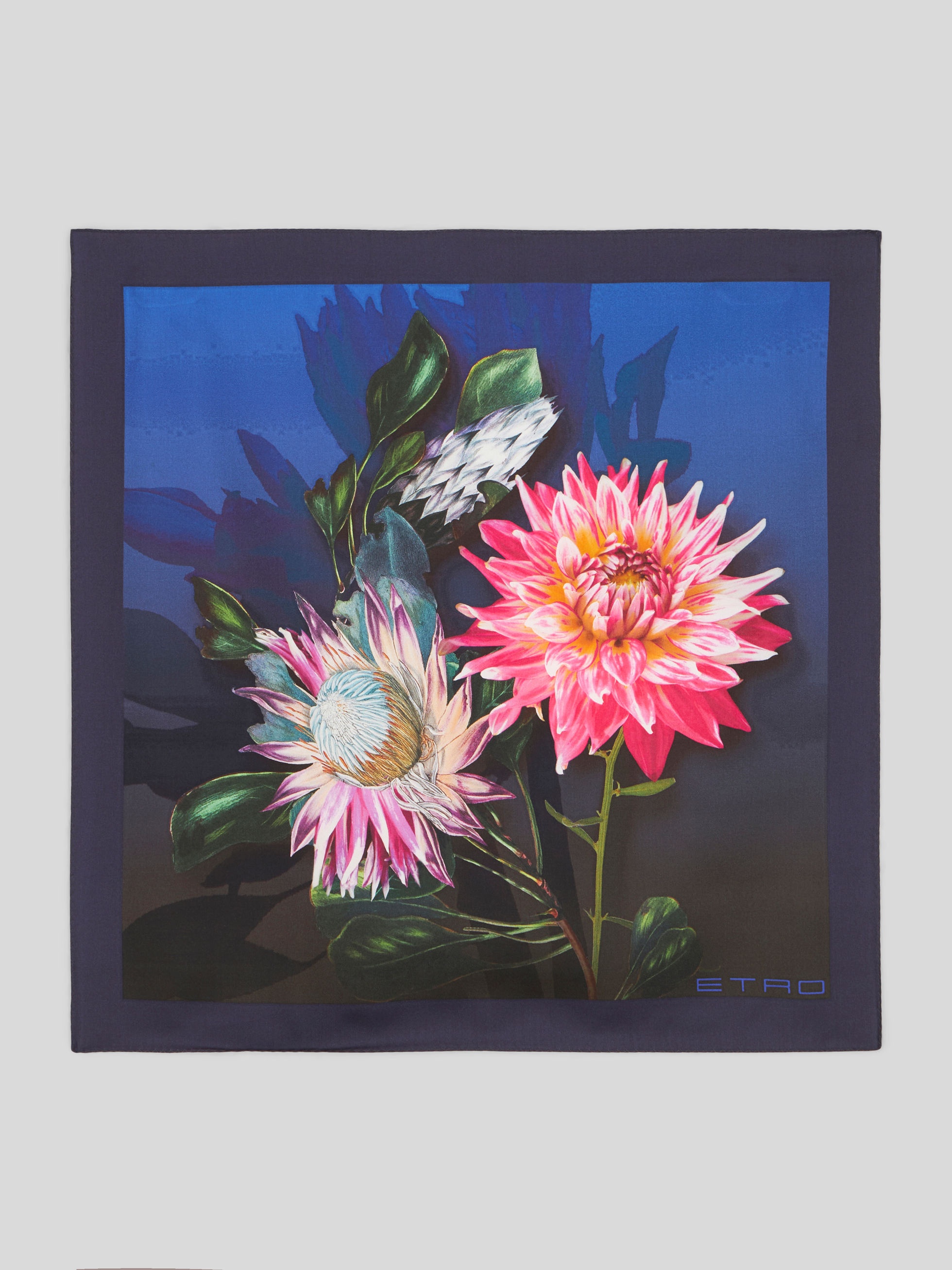 FLORAL SILK HANDKERCHIEF - 1