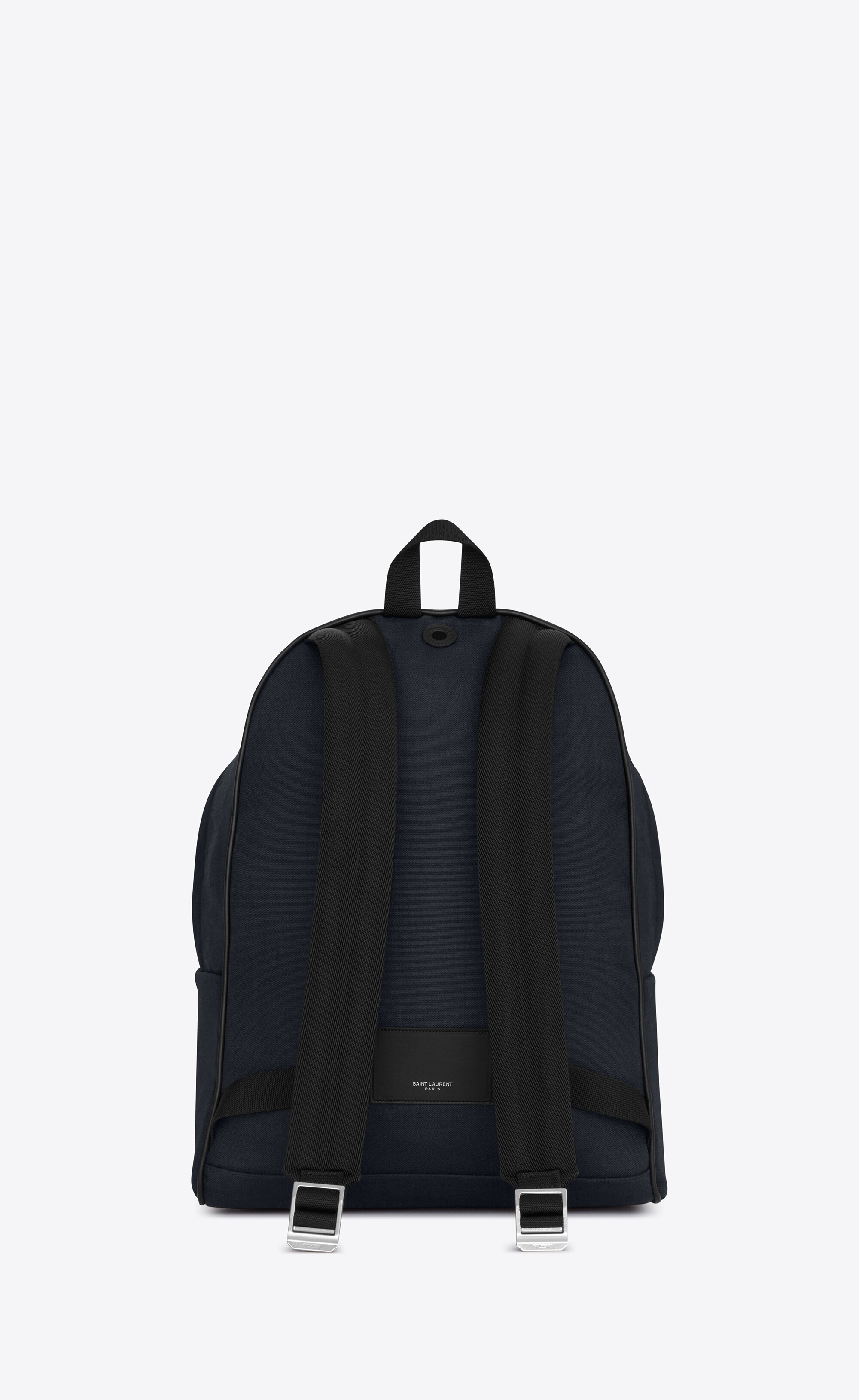 city backpack in nylon canvas and leather - 2