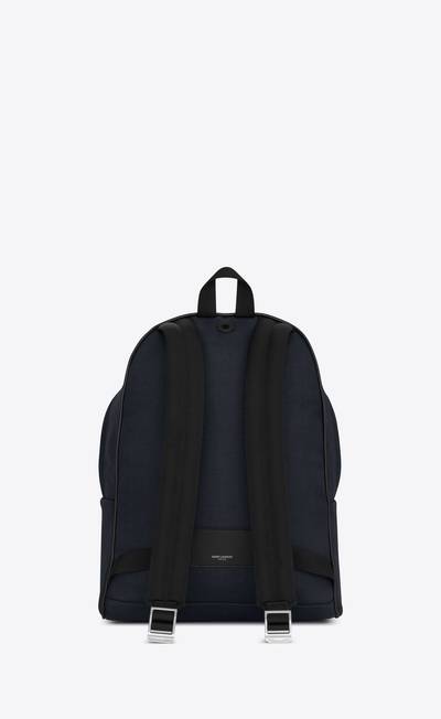 SAINT LAURENT city backpack in nylon canvas and leather outlook
