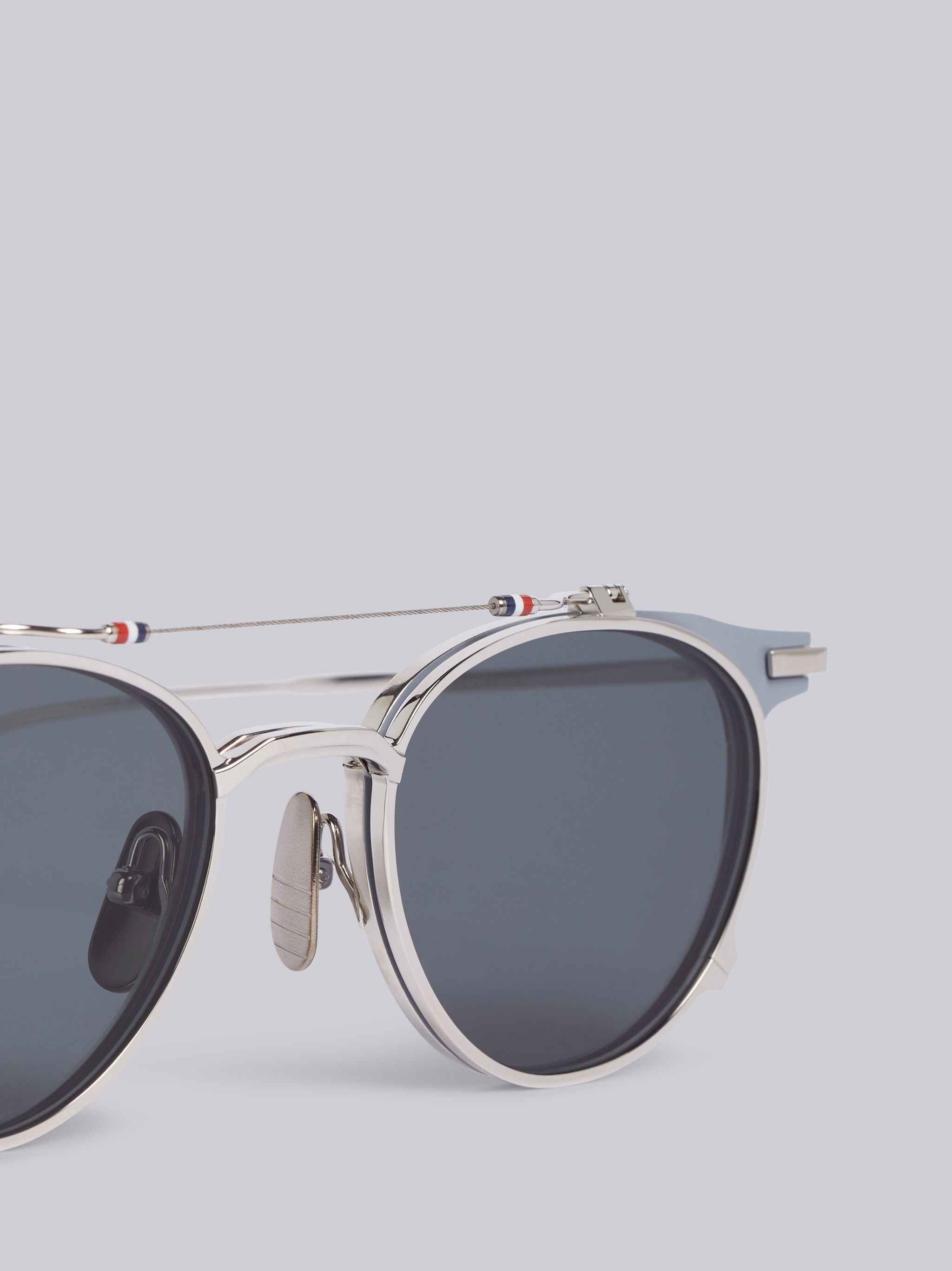 TB814 - Matte Grey Clubmaster Sunglasses - 2