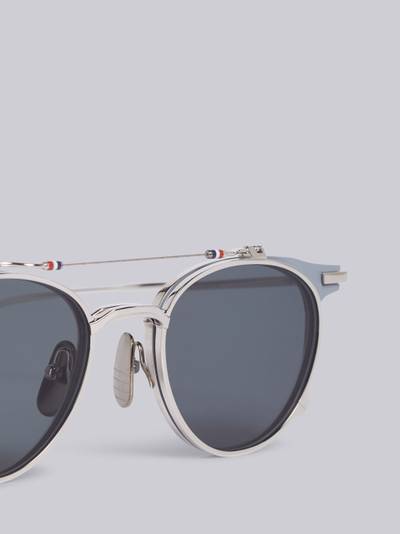 Thom Browne TB814 - Matte Grey Clubmaster Sunglasses outlook