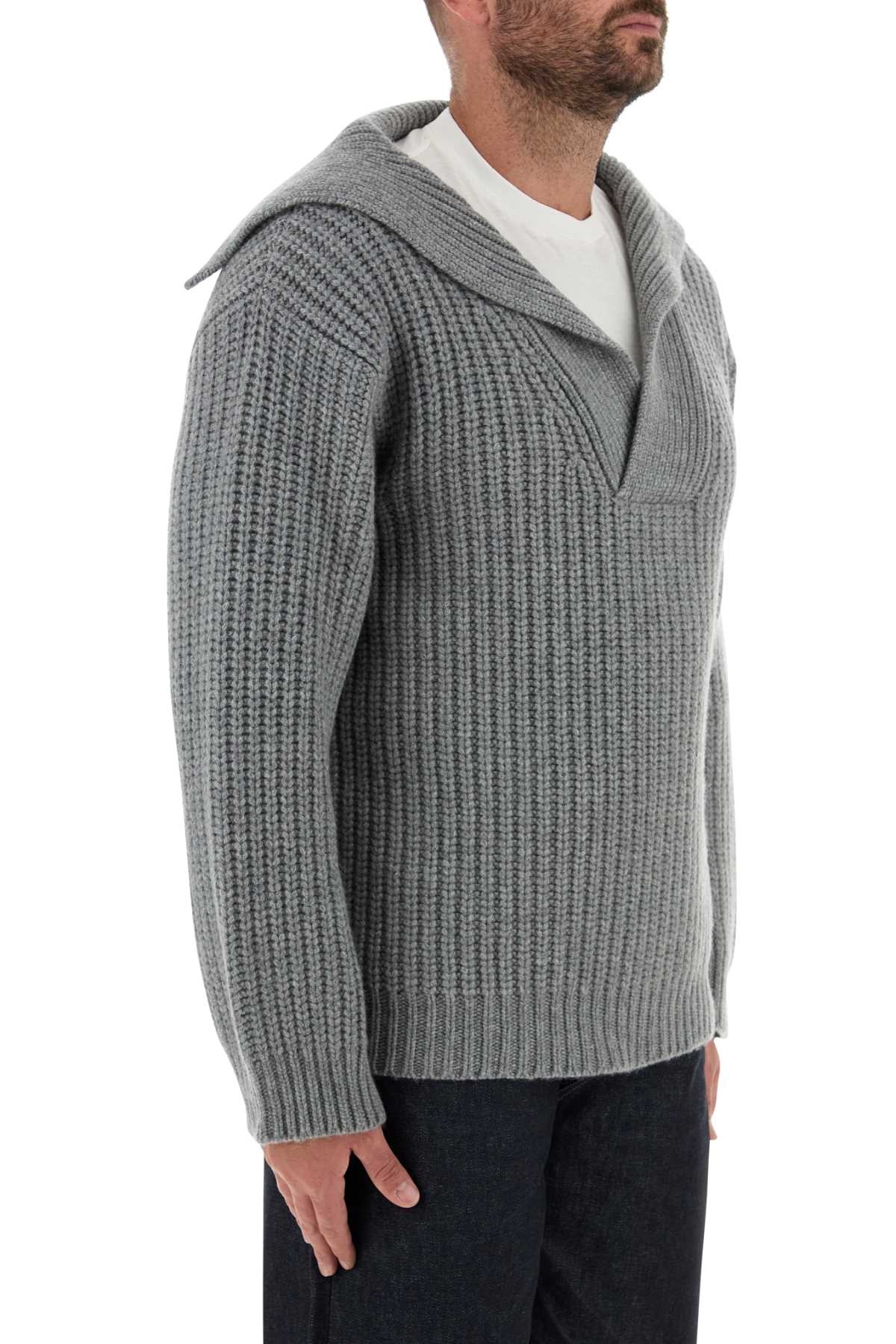 Tシャツ・カットソー VALENTINO GARAVANI Grey Cashmere Sweater Valentino Valentino Garavani Men Grey Cashmere Sweater