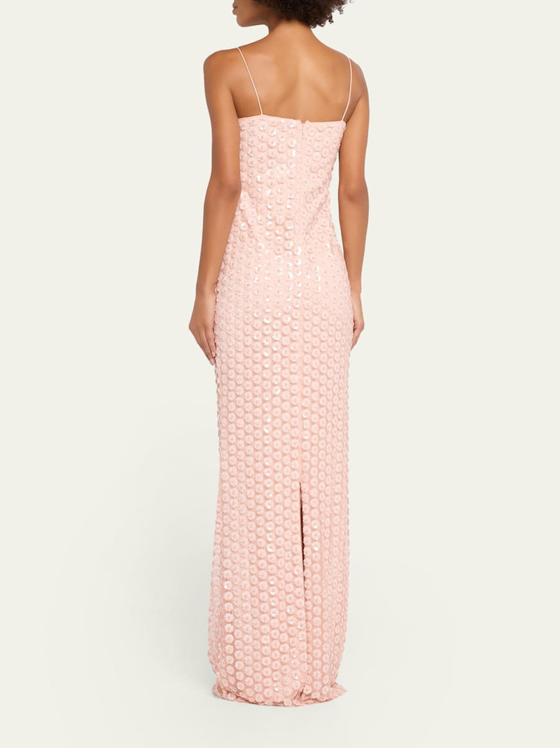 Isis Floral Sequined Slip Gown 3
