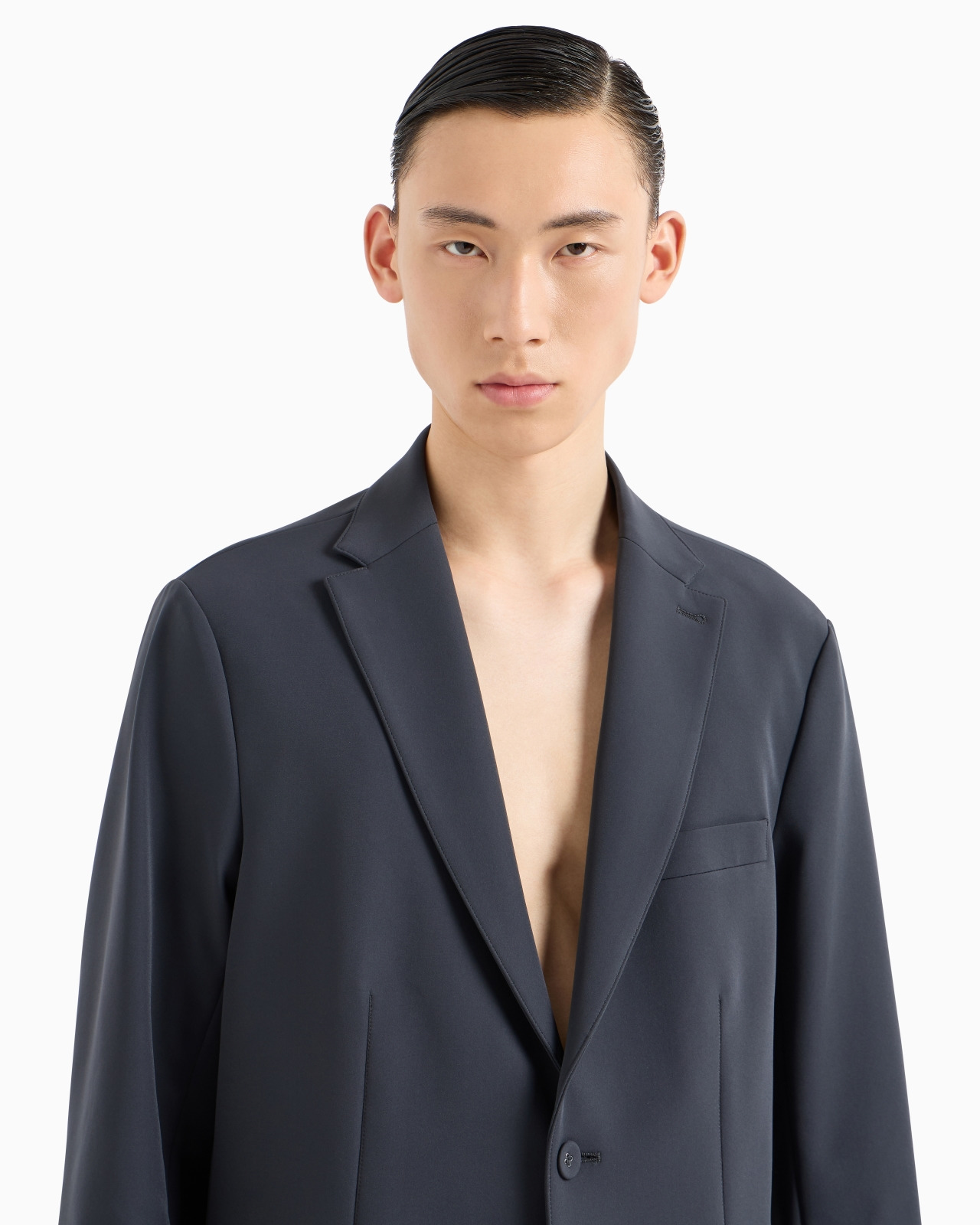Single-breasted jacket with full-zip detachable inner panel in smooth lightweight nylon - 6