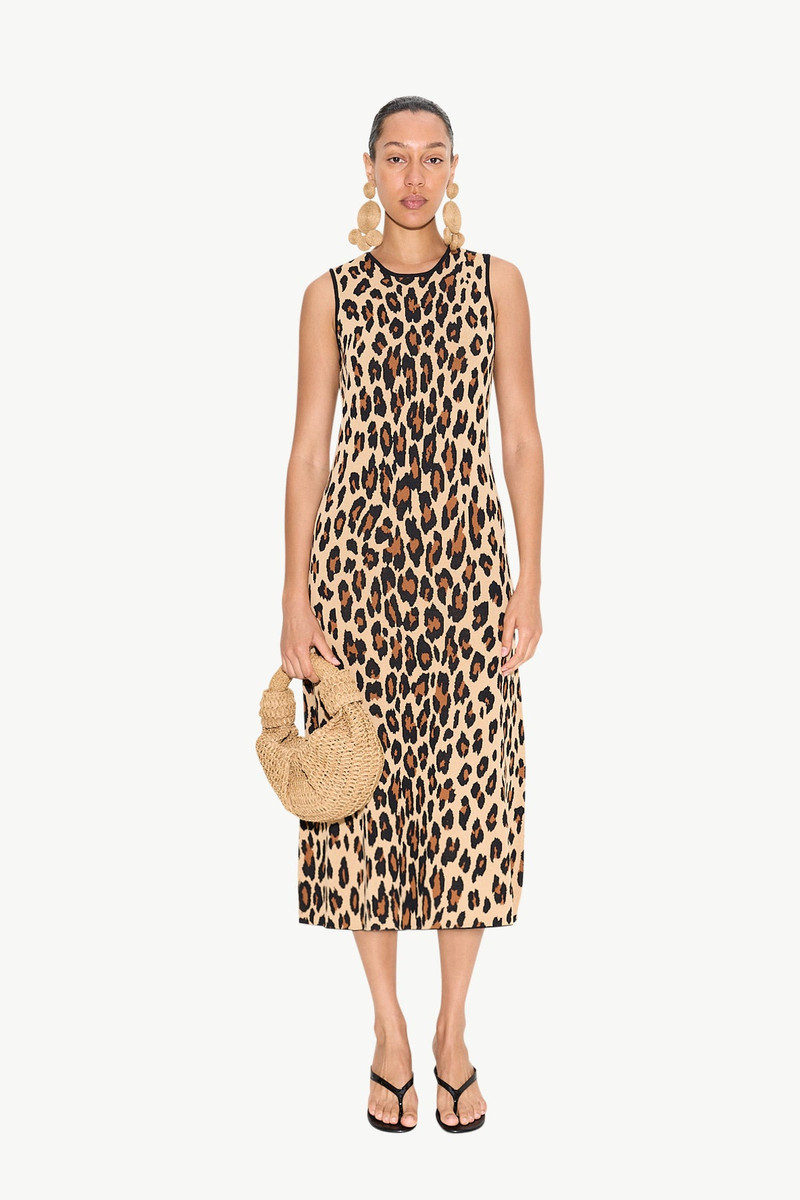 SIMONMILLER Knits By Axon Sleeveless Dress in Cheetah outlook