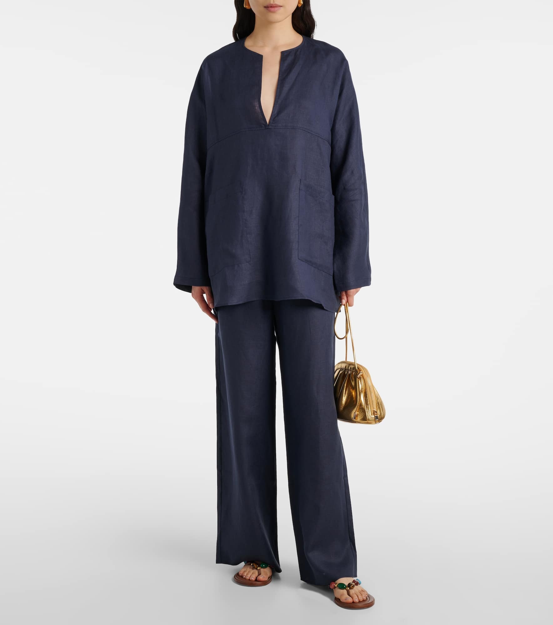 Oversized linen top - 2