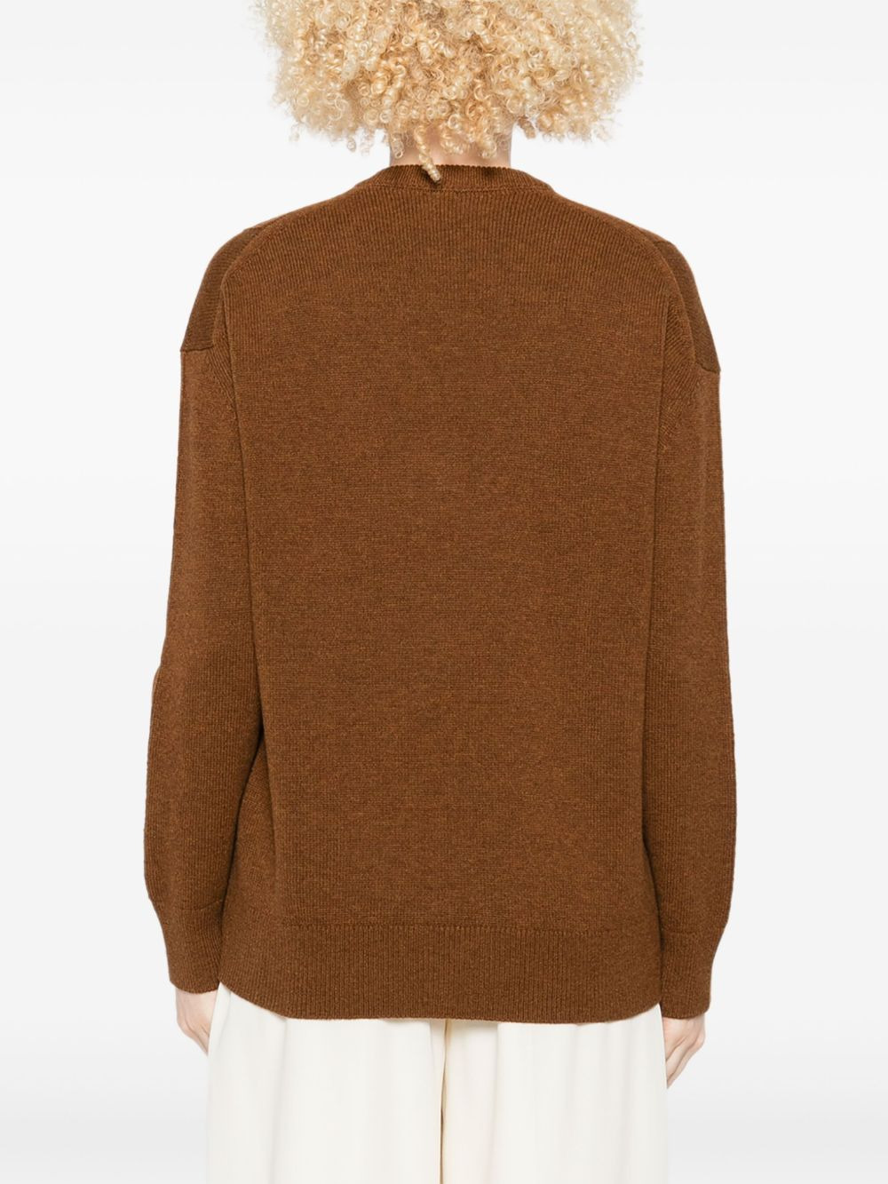 V-neck wool-blend sweater - 4