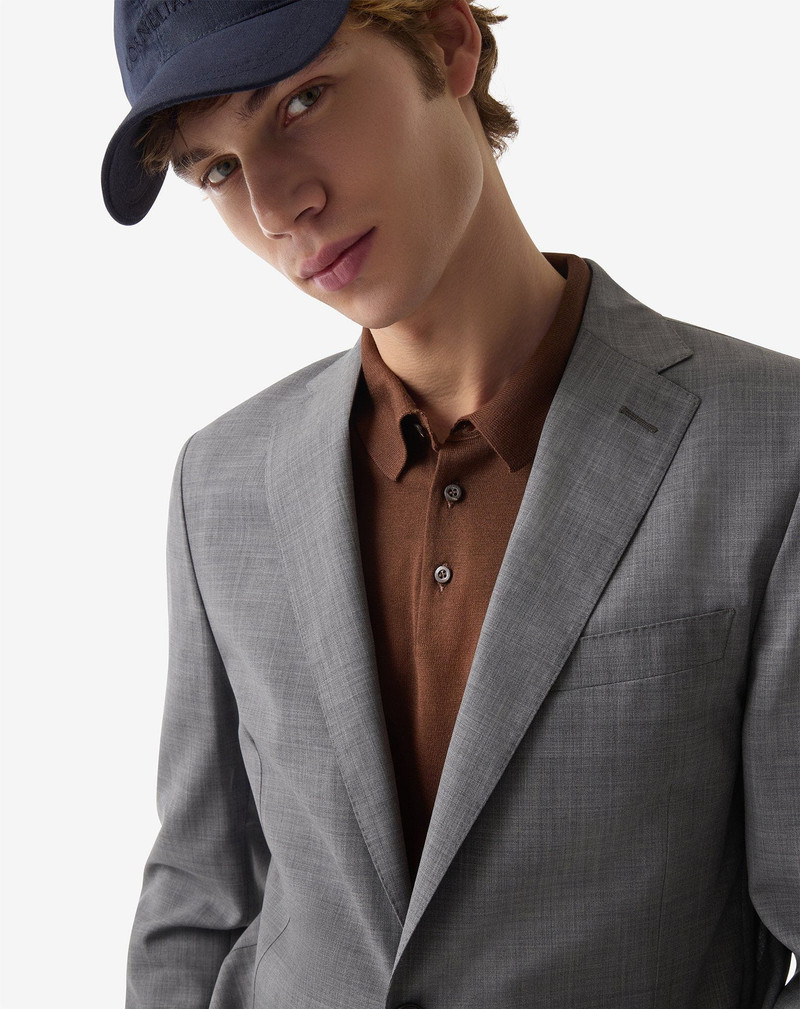 Unlined grey wool suit 6