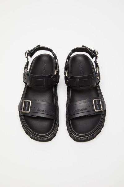 Acne Studios Leather buckle sandal - Black outlook