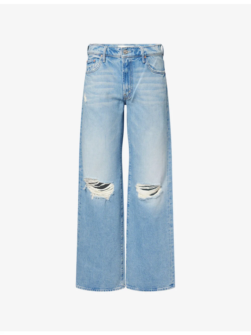 The Mid Rise Maven Sneak Cotton Denim Jeans - 1