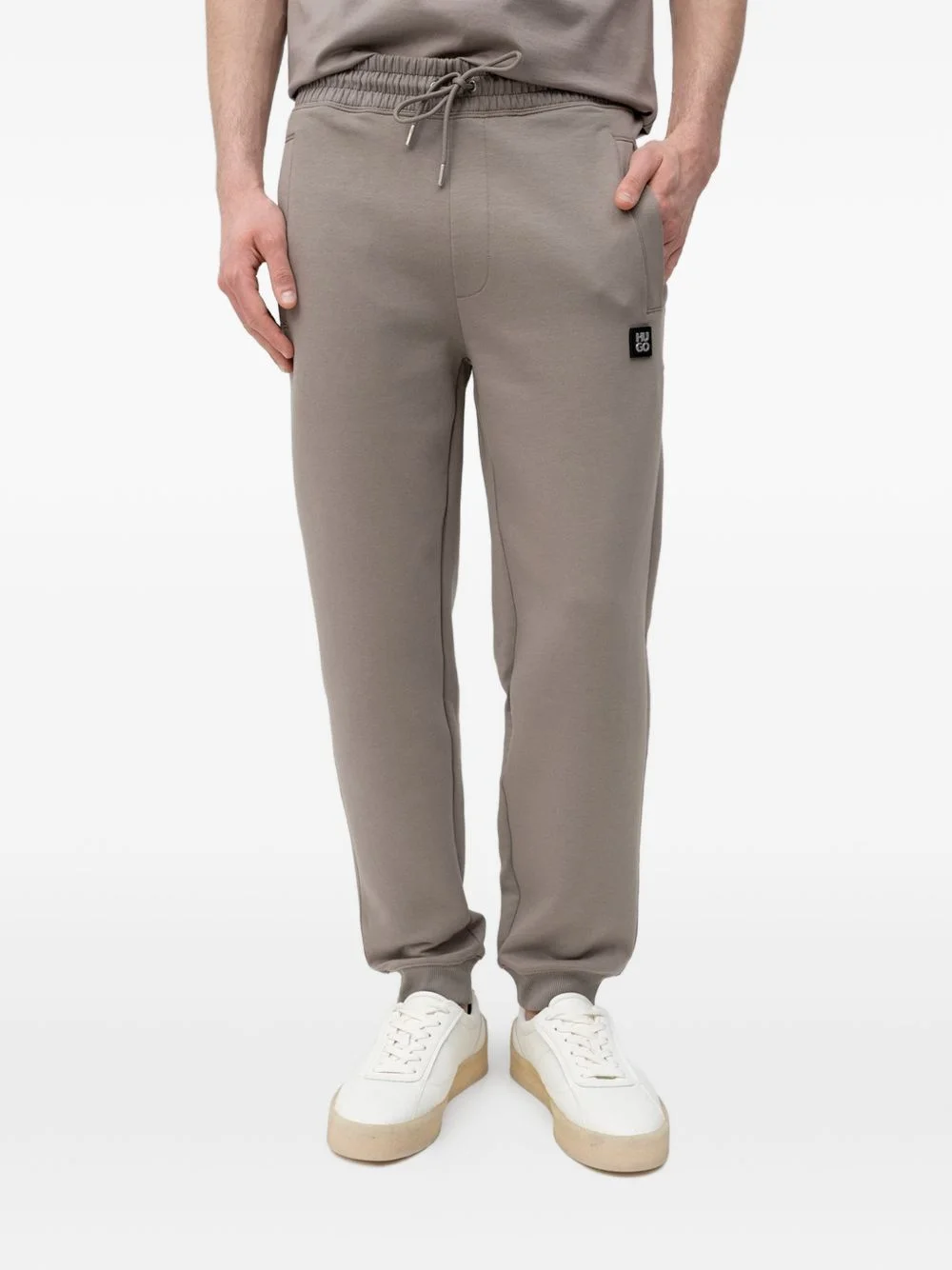 Dimacs drawstring-fastening logo-patch trousers - 1