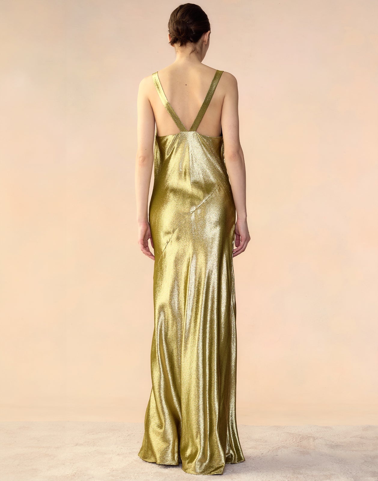 Liquid Gold Lamé Dress - 8