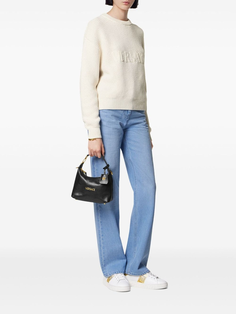 VERSACE textured-logo sweater outlook