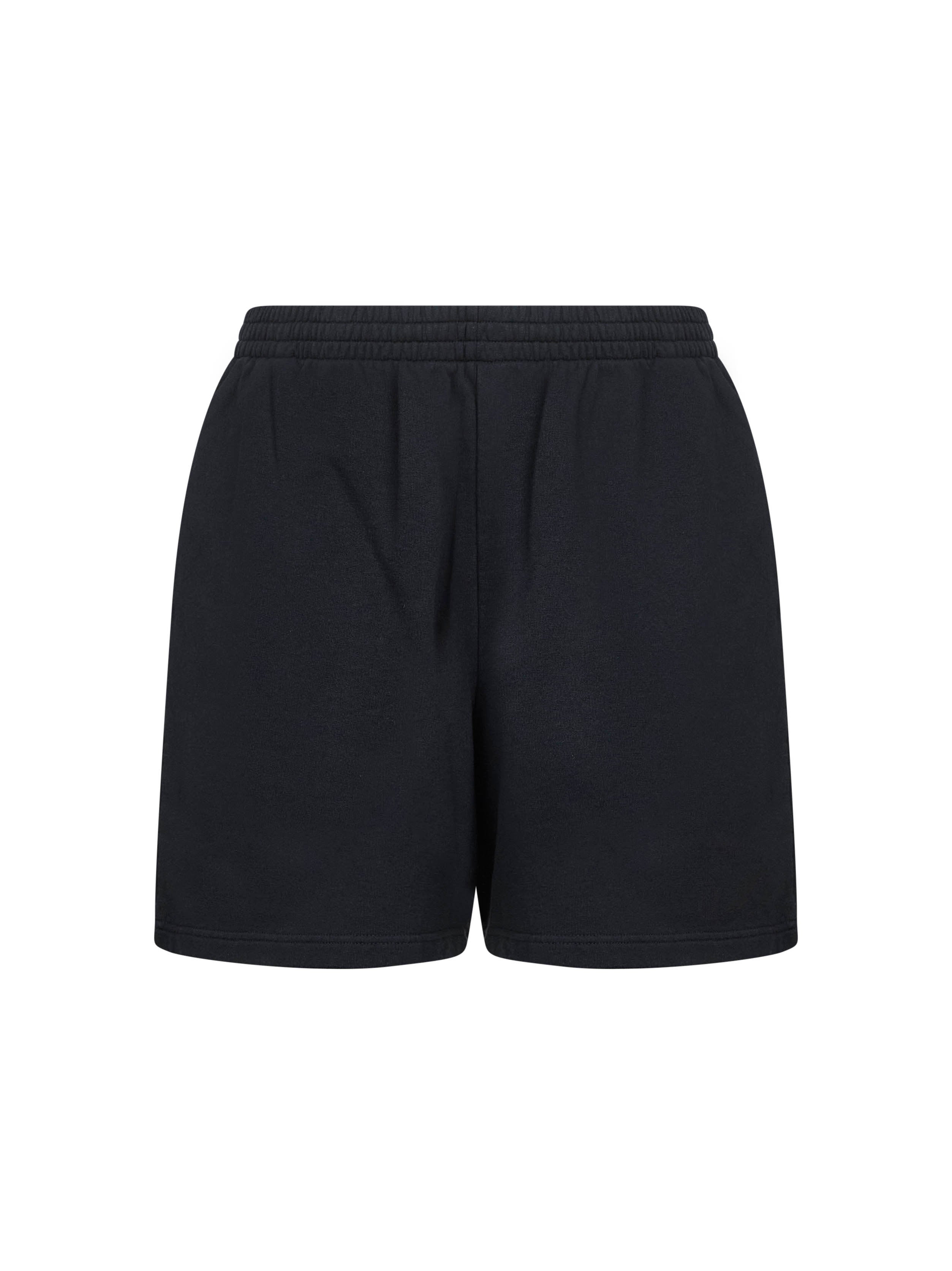 Balenciaga Men Black Dry Fleece Nano Bb Shorts - 2