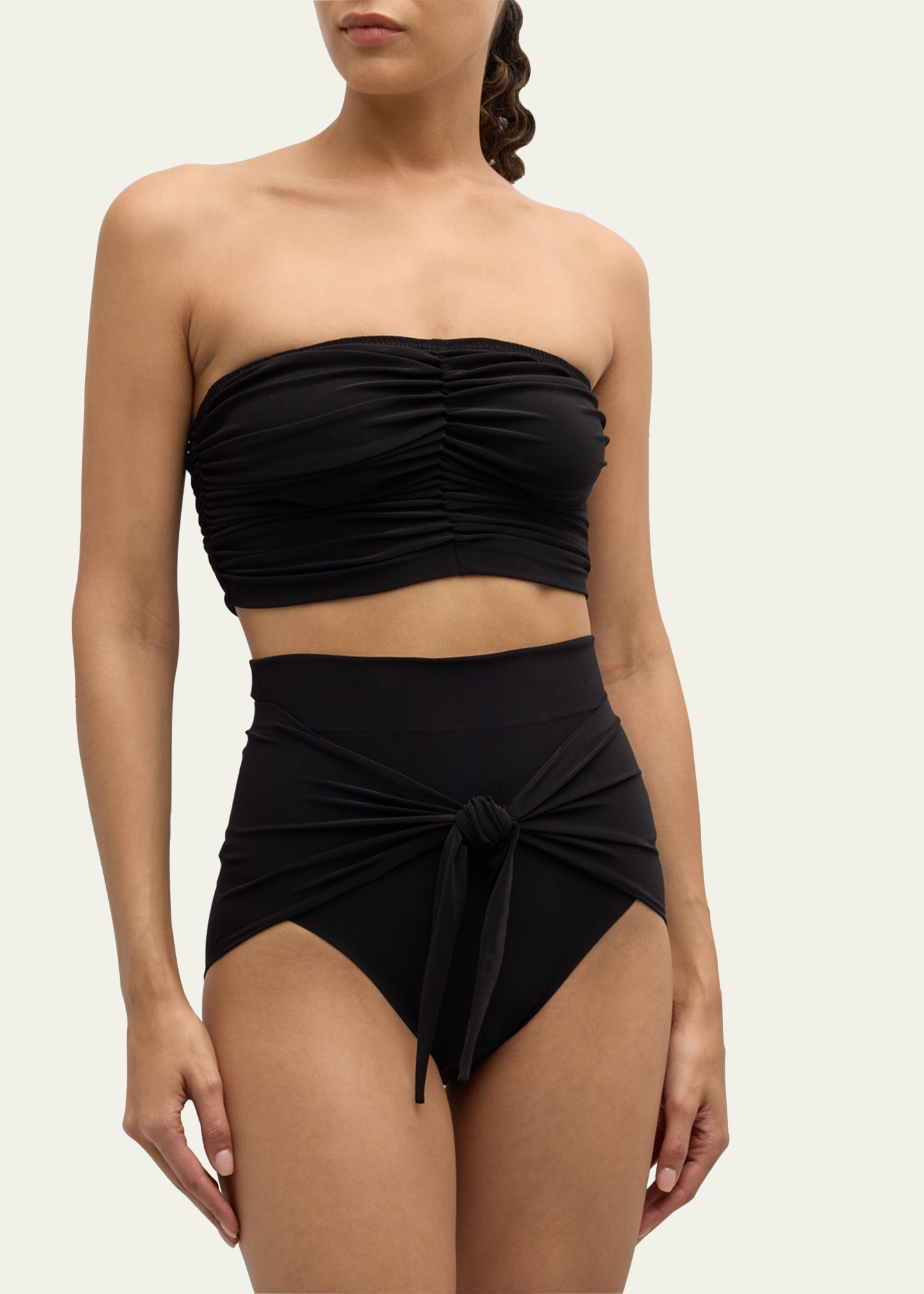Diaper Tie-Front High-Waist Bikini Bottom - 2