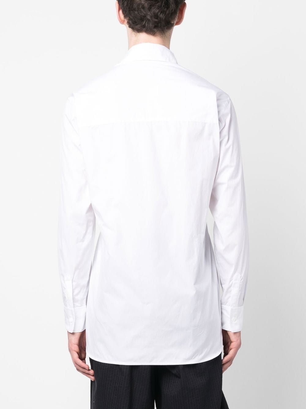 smocking stitch long-sleeve shirt - 4