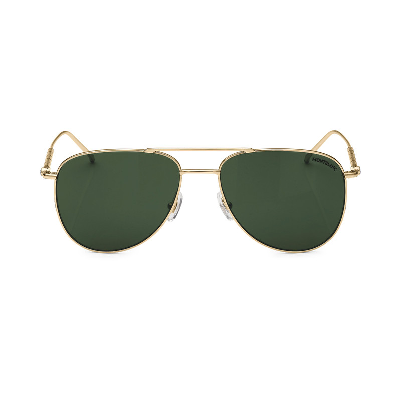 Squared Sunglasses with Gold Colored Metal Frame 1