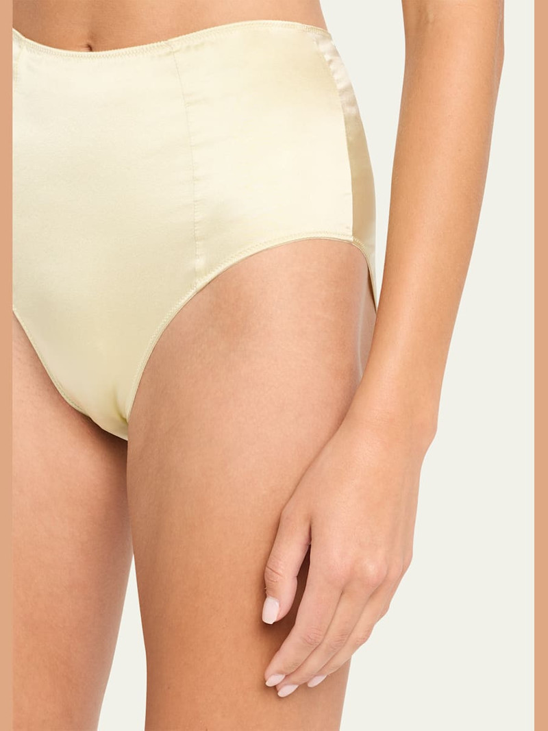 KIKI DE MONTPARNASSE Tous Les Jours High-Rise Stretch Silk Panties outlook