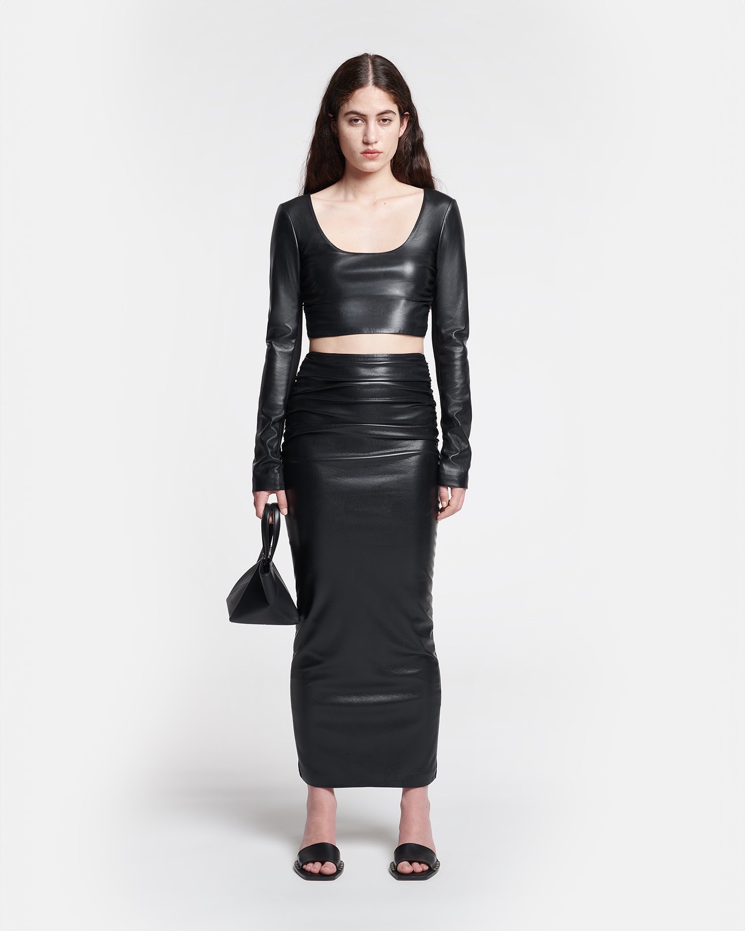 Cropped Okobor™ Alt-Leather Top - 4