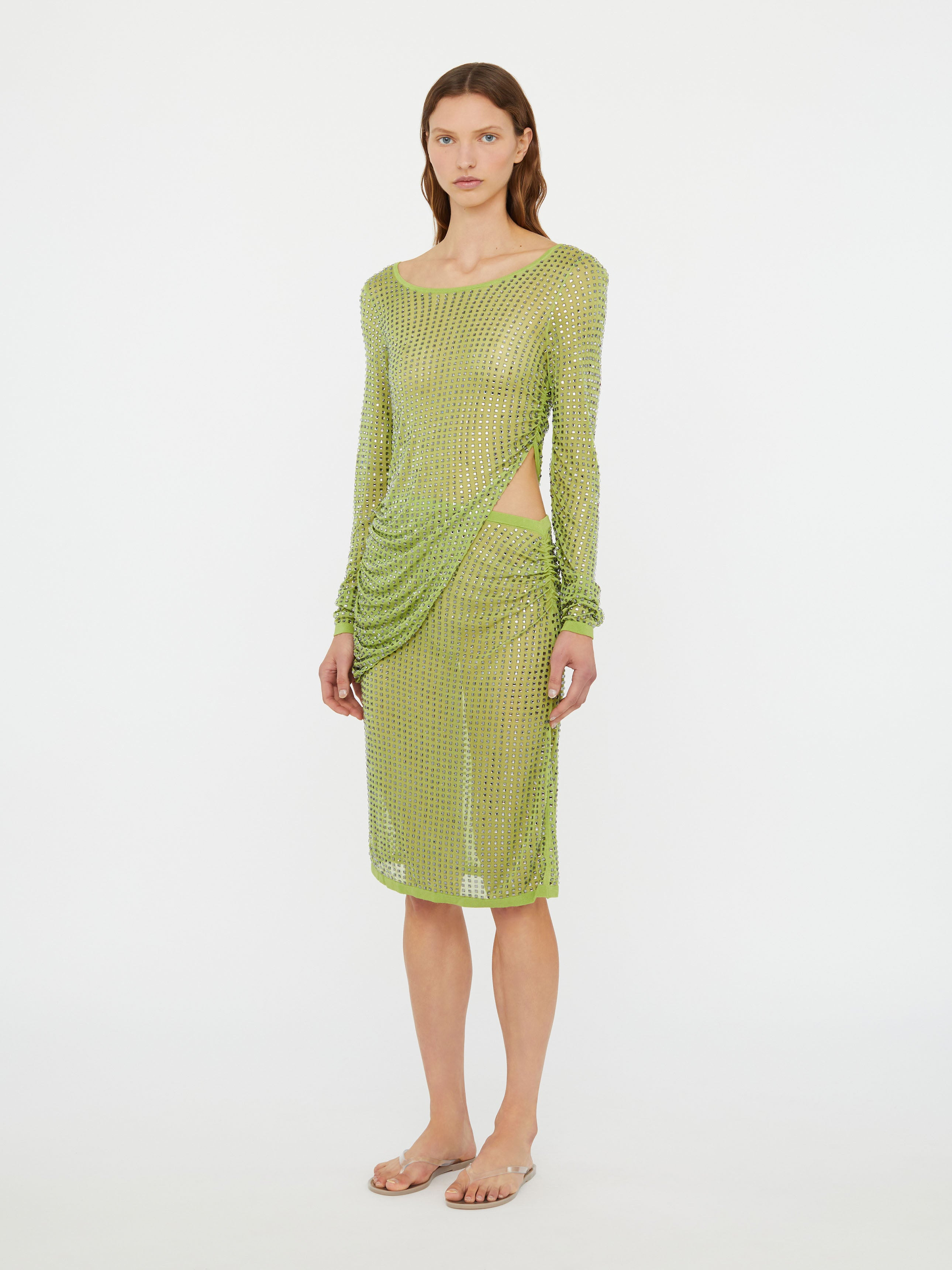 Cirrus Cutaway Long Sleeve Midi Dress - 2