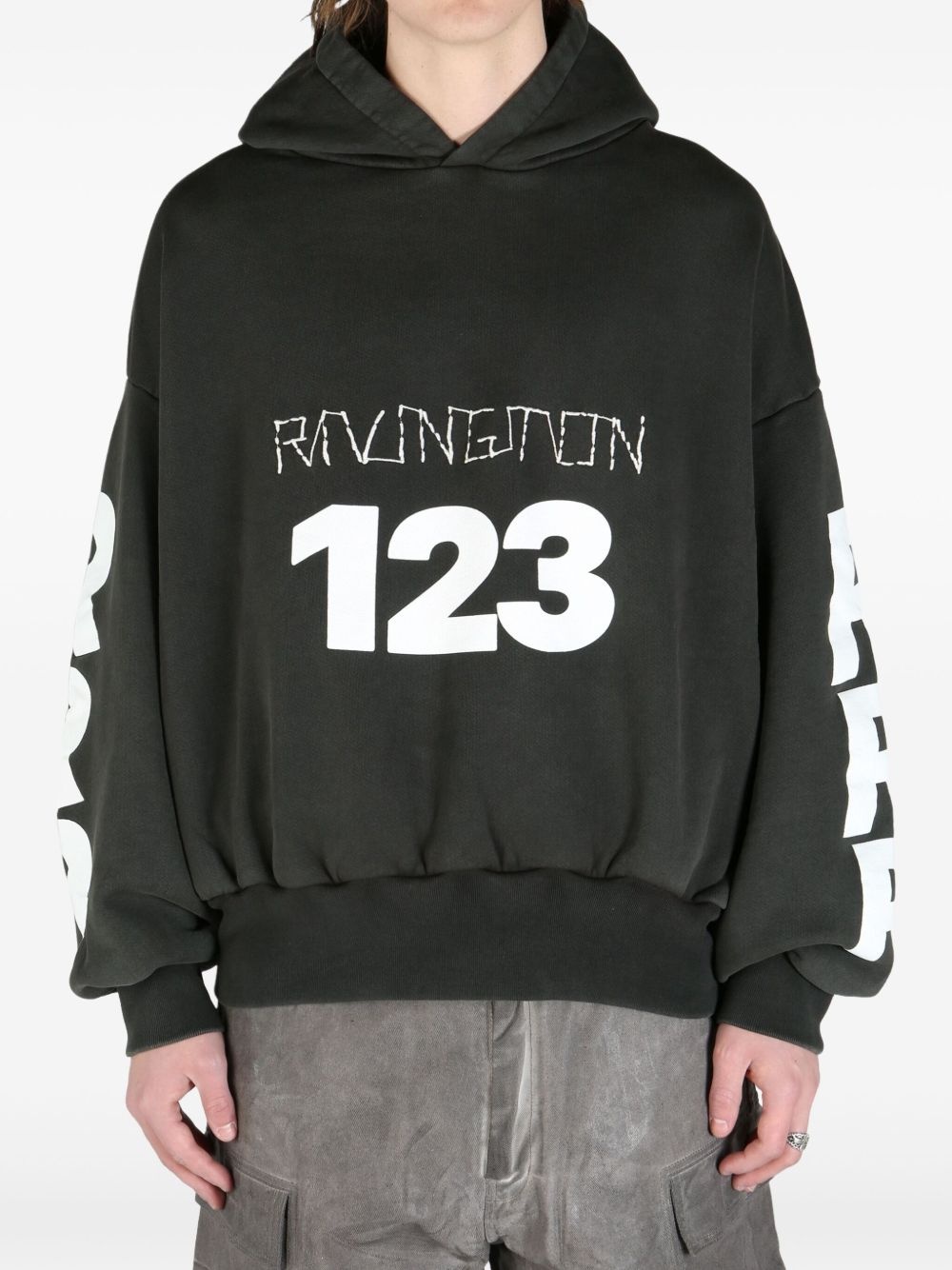 logo-print hoodie - 4