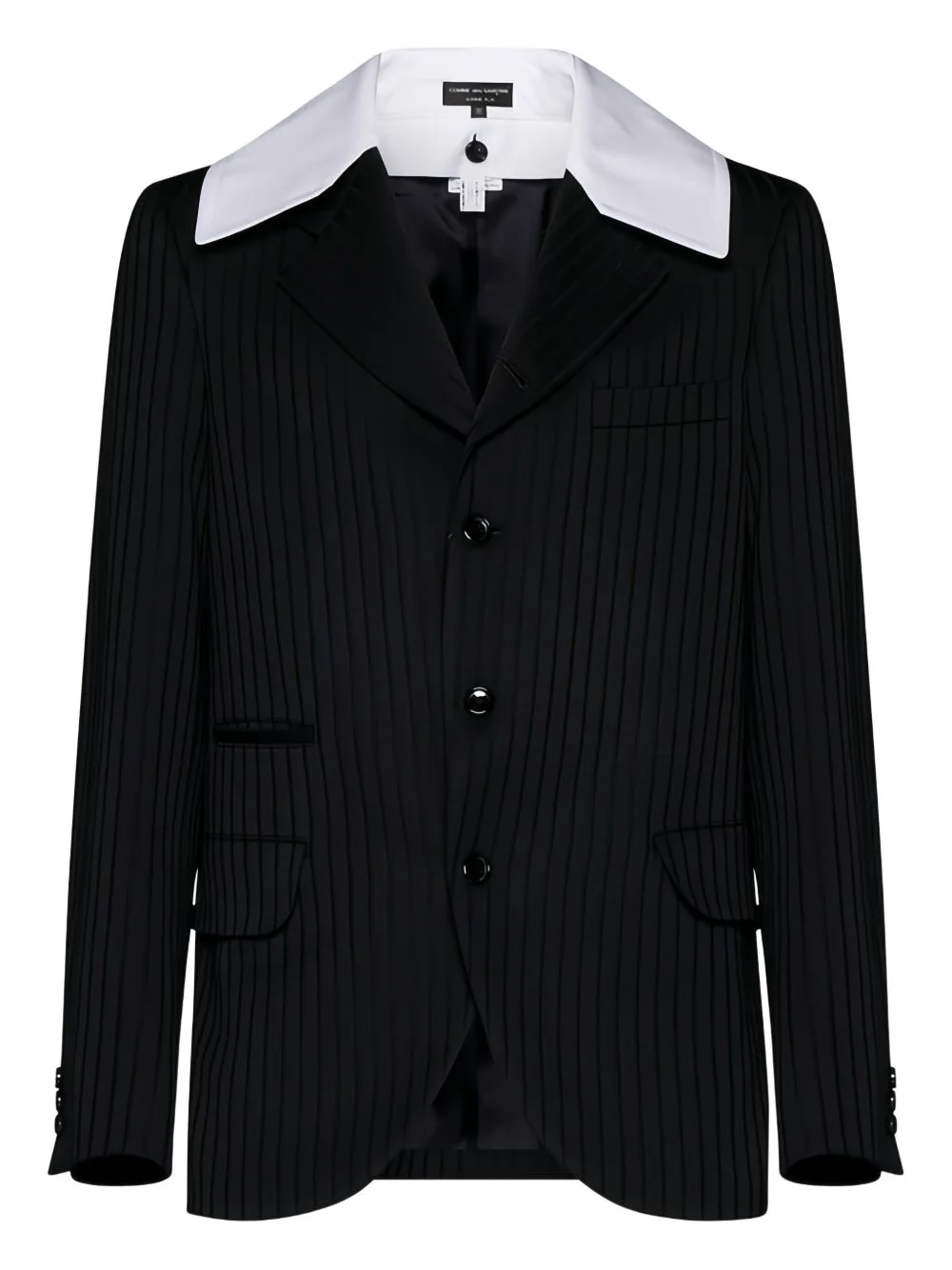contrasting-collar jacket - 1