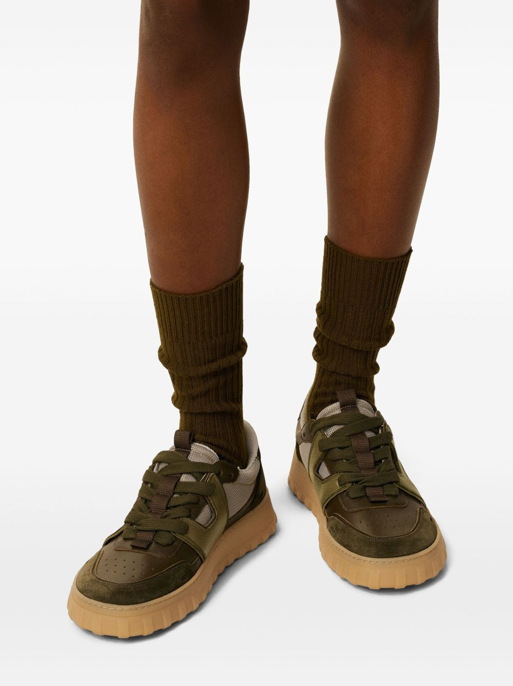 panelled sneakers - 5