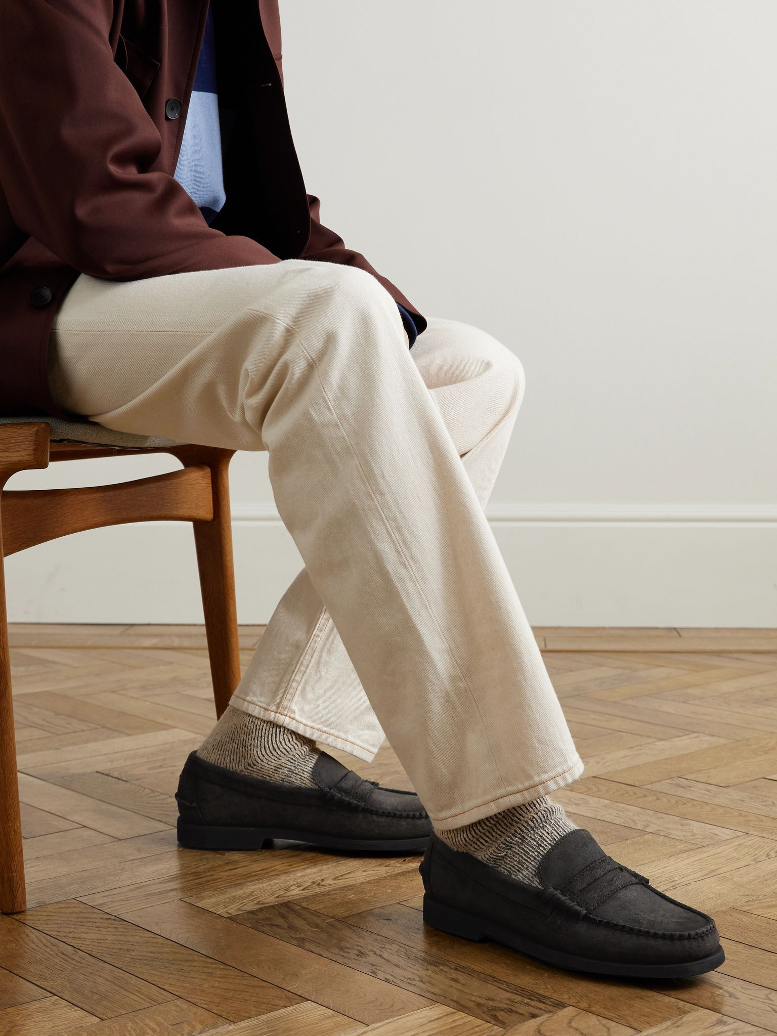 Dan Suede Penny Loafers Dark brown - 2